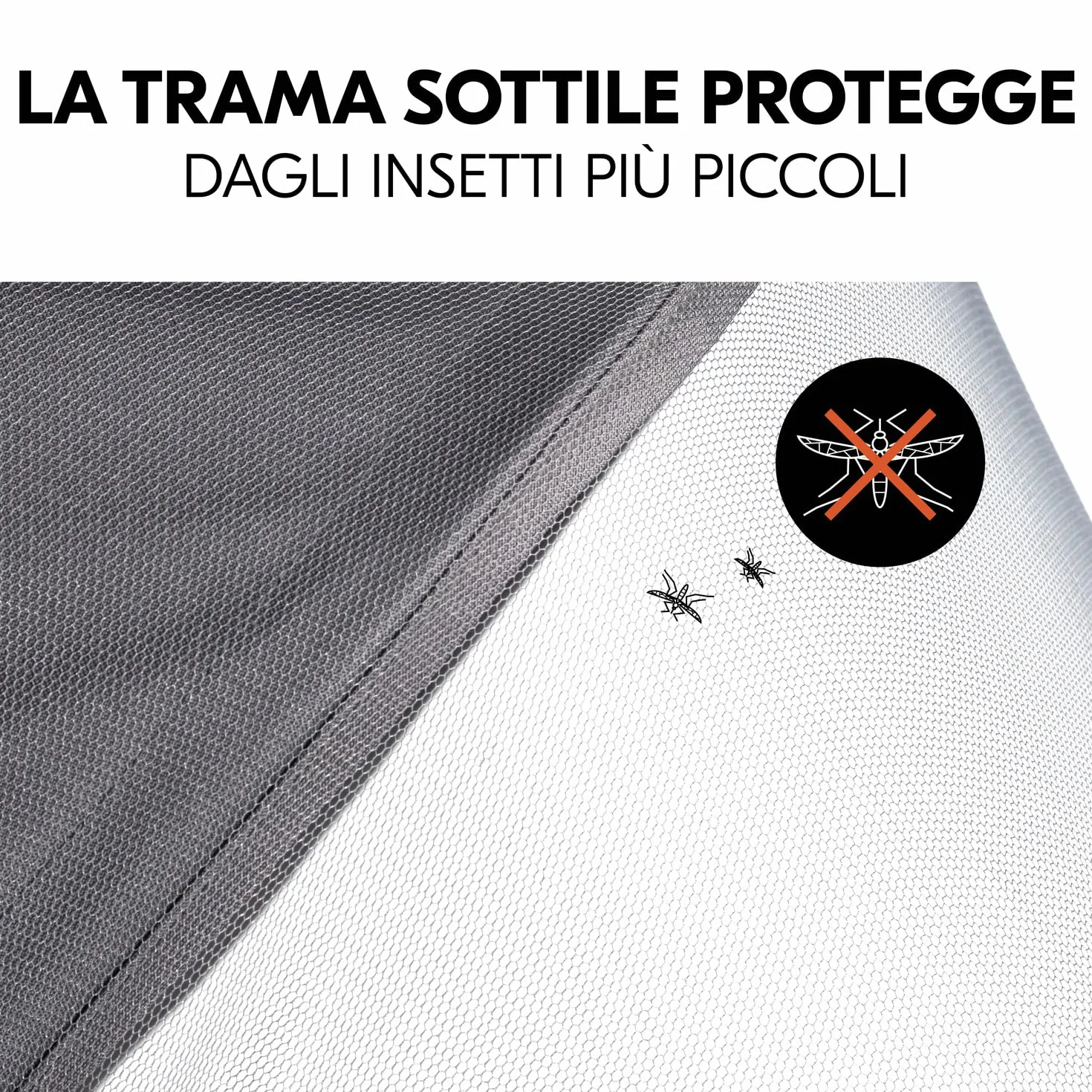 hauck Zanzariera Universale per Bambini, Grigio - 92 x 29 cm - Rete Antizanzare per Carrozzina, Passeggino e Culla - Tessuto Antistrappo - Facile da Fissare - Lavabile e Pieghevole