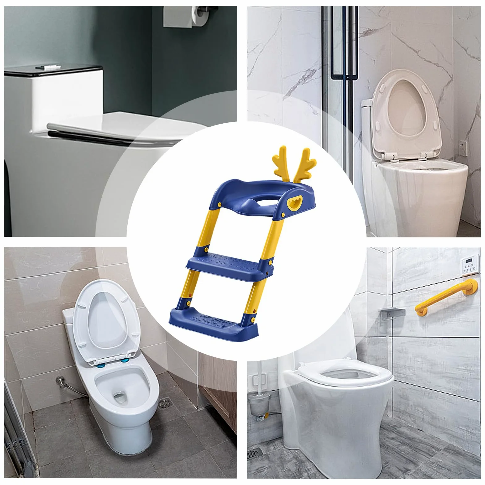 Sedile per il bagno, sedile del bagno per bambini Sedile di allenamento | per il bagno, vasino sicuro con cuscinetto anti-slip per 6 a 10 anni bambini