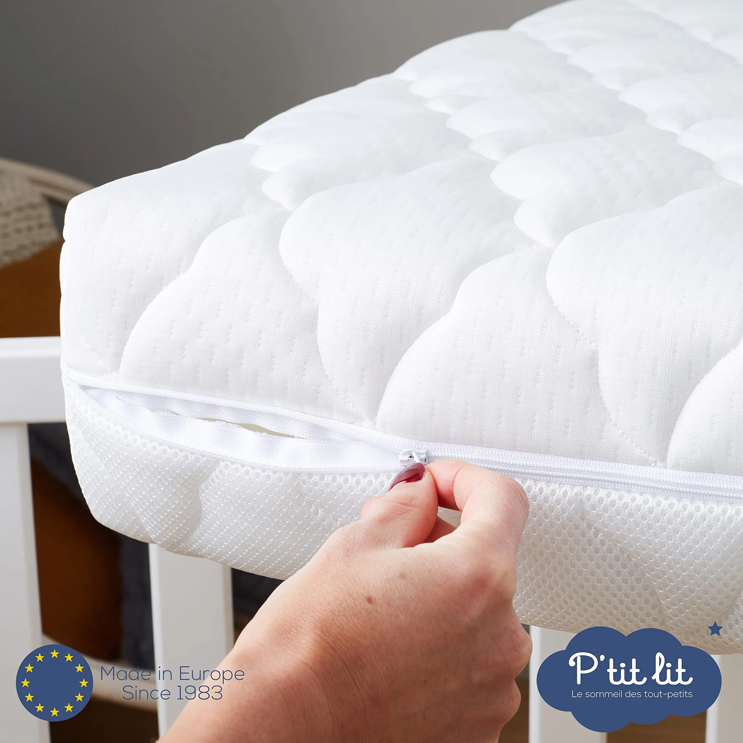 P'tit lit - Materasso Lettino Bambino Perfetto | 70x140 cm | 2 lati : Ultra traspirante l'estate/caldo e avvolgente l'inverno | Antiacaro | Sfoderabile | Spessore fino a 10 cm
