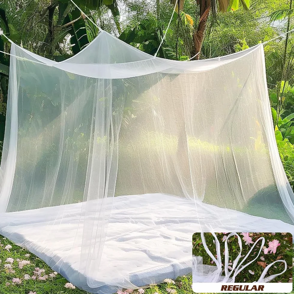 Zanzariera da Letto 200 x 220 x 200 cm, Zanzariera per Letto Matrimoniale, Zanzariera Letto Matrimoniale Quadrata, Maglia fine e durevole, Adatta per Casa e Campeggio.
