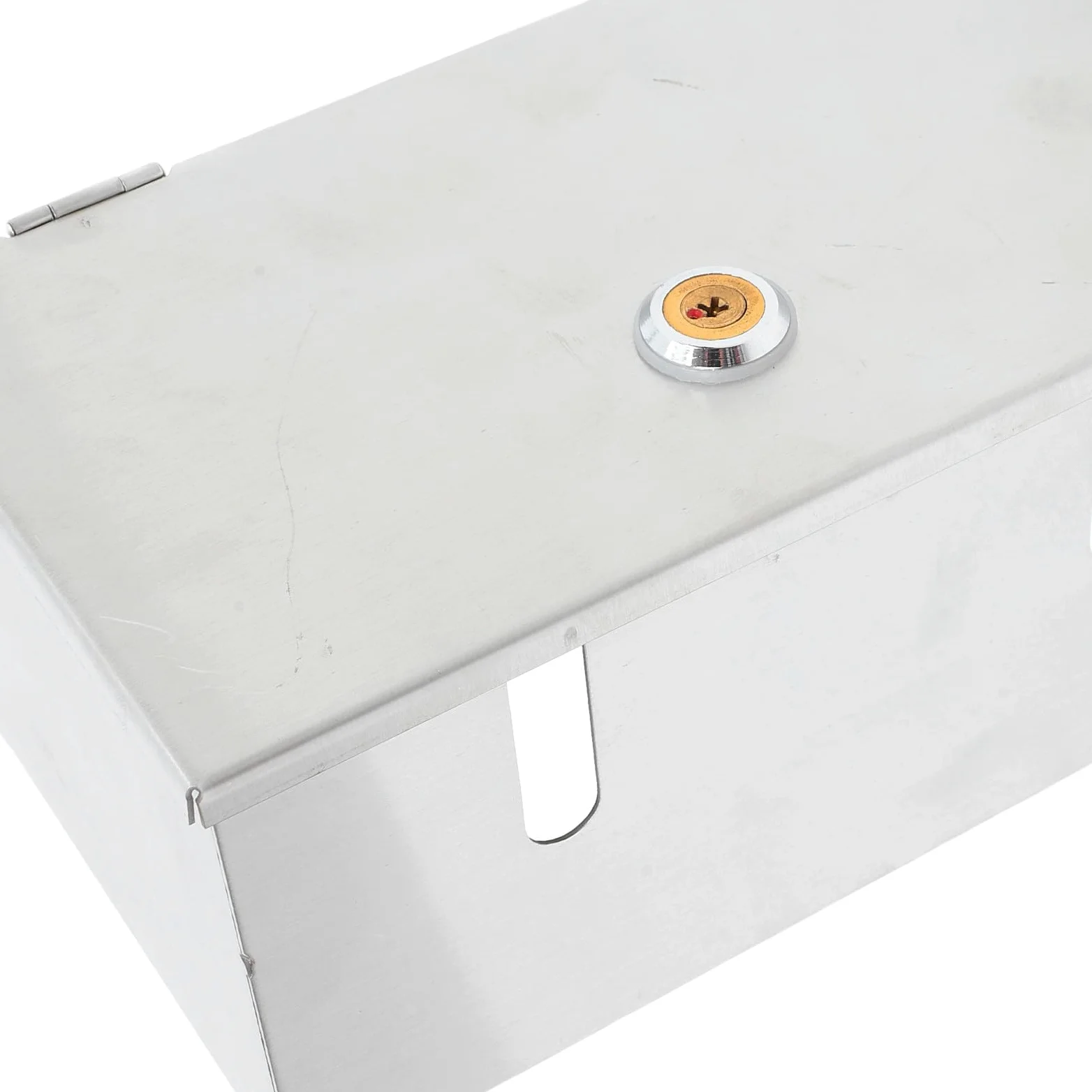 OUNONA Copripresa Elettrica Antieffrazione Protezione Punto di Connessione da Esterno, in Acciaio Inox, Scatola Bloccabile per Ufficio e Casa
