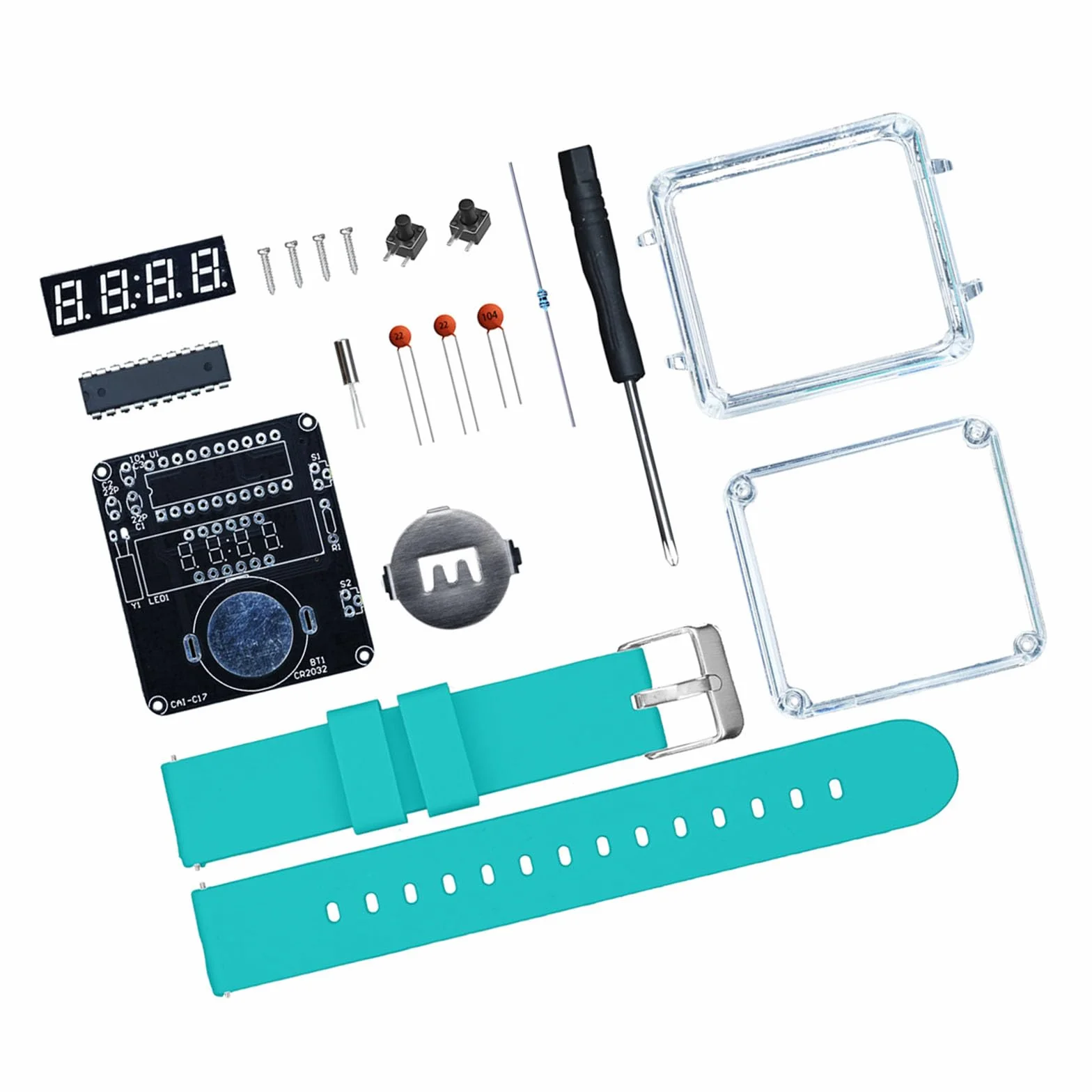 Kit Clock A LED Non Kits ESILE A GUIDAGGIO della Schema VISUALIZZAZIONE E COMPONENTI Silicone RIUSIBILI
