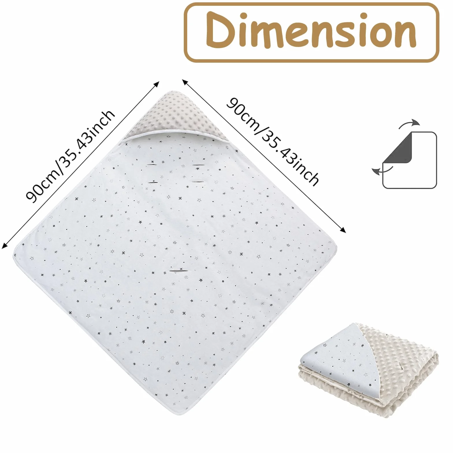 Coperta per Bebè Seggiolino, 90x90cm Coperta Ovetto Neonato, Universale Coperta Passeggino, Coperta per Ovetto, Copertina Neonato, Coperta per Passeggino per Seggiolino, Passeggino