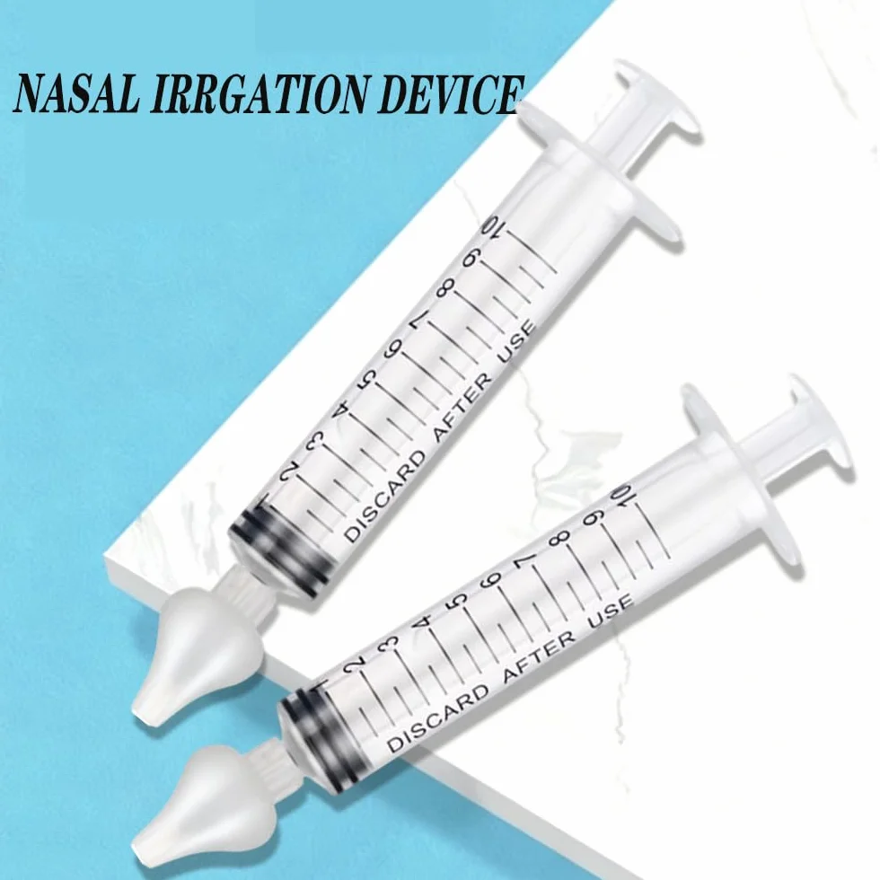 2 Pezzi Irrigatore Nasale, 10 ml Aspiratore Nasale, Nasale Bambino Neonato, Sicuro e Delicato Nasale, Riutilizzabile Aspiratore Nasale, Per Neonati y Bambini