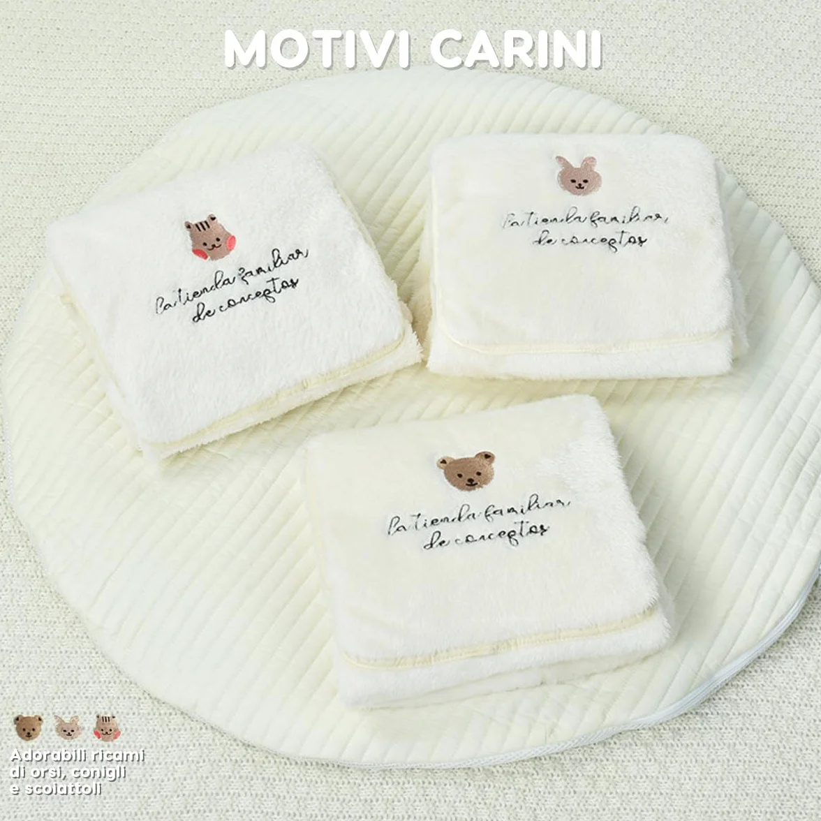 SONARIN Carina Copertina per Marsupio,Caldo Antivento Copri Marsupio,Universale Copertura Mantello con Cappuccio Cover Invernale per Fascia Portabebè con Tasca Frontale(Orso)