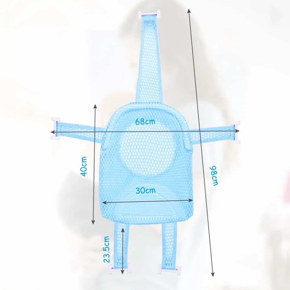 Aolso Cuscino Bagnetto Neonato, Galleggiante Tappetino da Bagno Per Bambini, Riduttore Vaschetta Bagnetto Confortevole, Supporto Pieghevole Per Vasca da Bagno (Azzurro)