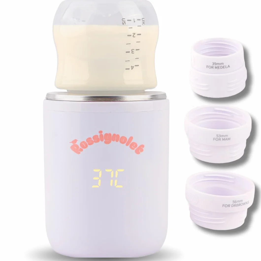 Scaldabiberon portatile Latte Materno e Industriale | senza fili USB tipo-C | Riscaldamento Rapido Mantiene i Nutrienti | Compatibile con Philips Avent/MAM/Suavinex | Casa, Uscite, Auto