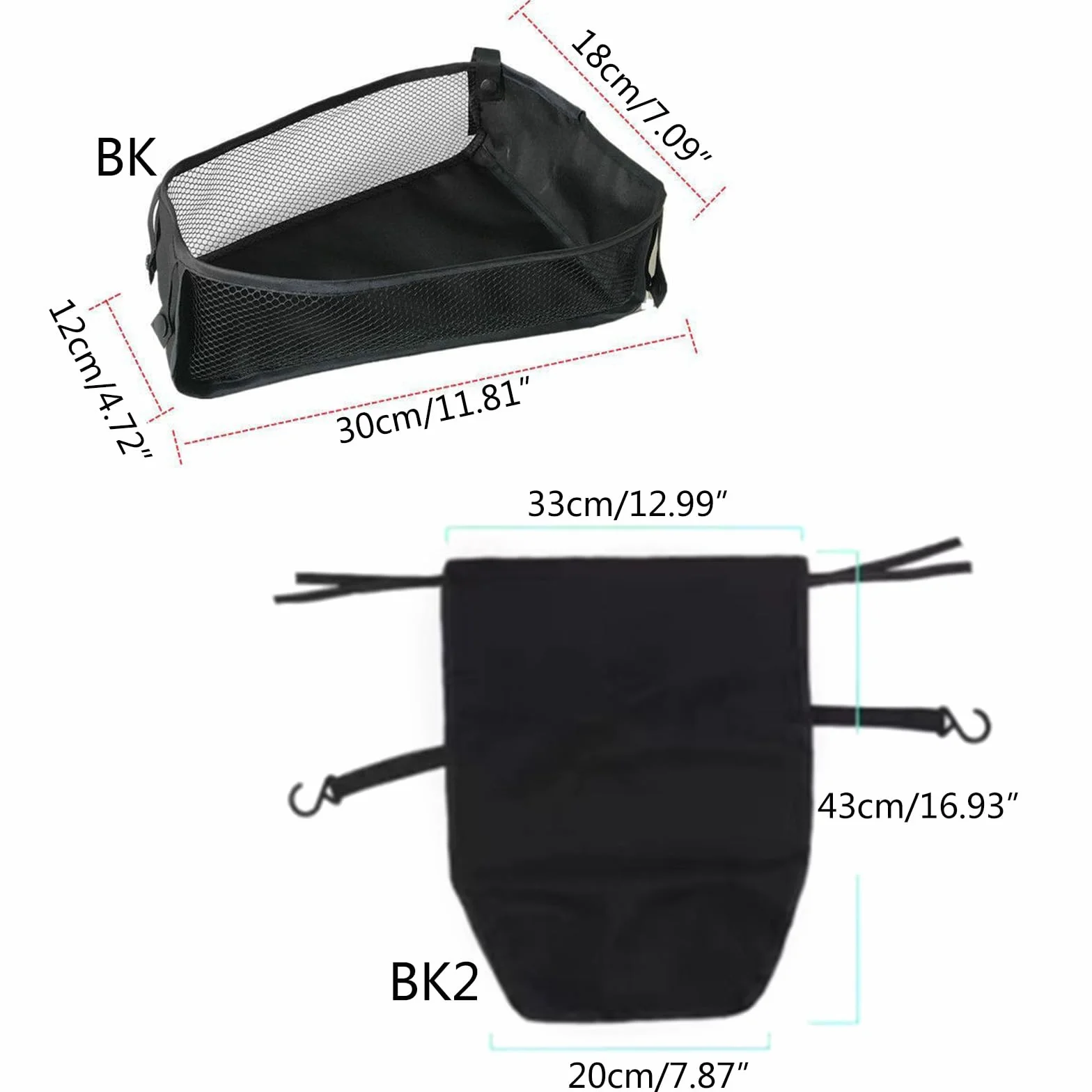 Cestino durevole per passeggino, carrozzina, organizer per borsa portaoggetti per passeggino, accessorio per passeggino