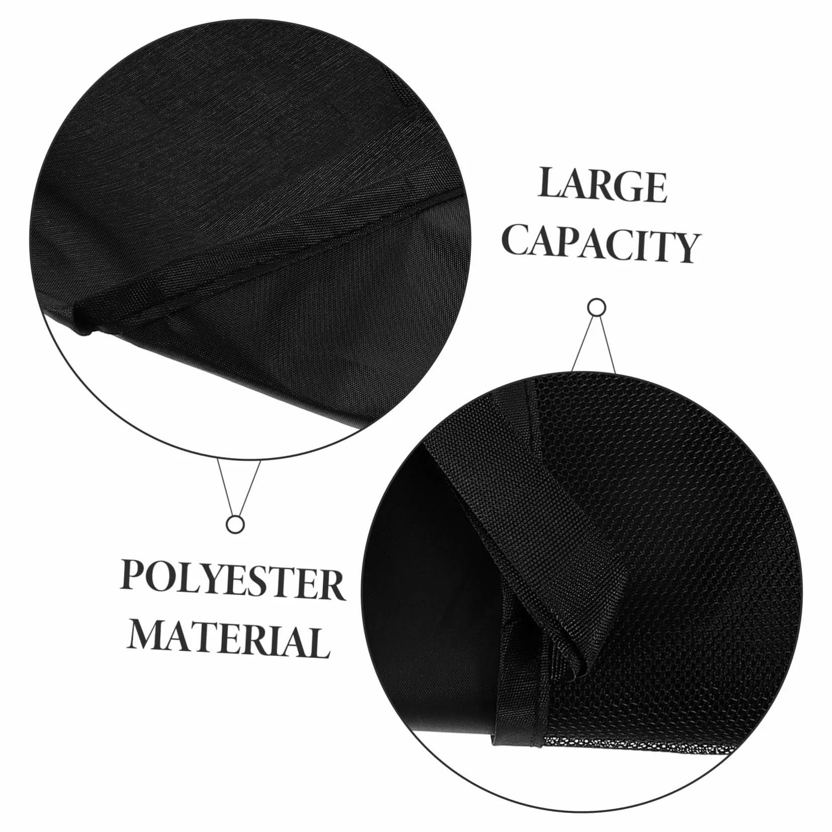 Organizzatore per Passeggino Nero in Poliestere Design a Rete Multifunzionale, Cestino Portaoggetti per Passeggino e Carrello, lo Shopping