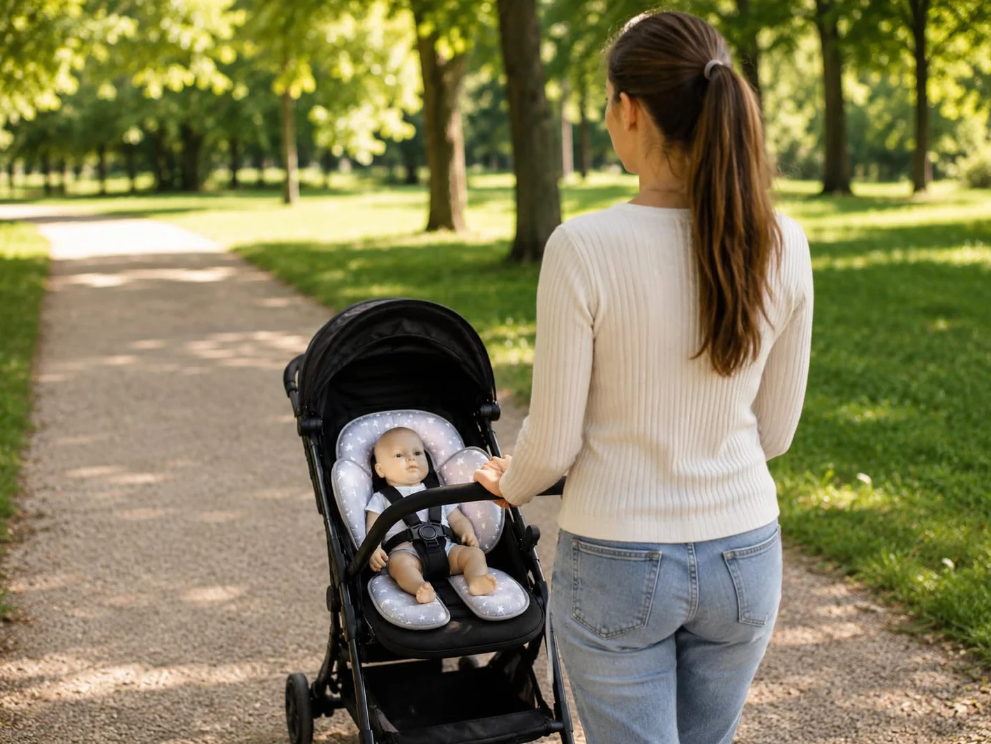 Riduttore Passeggino Universale per Ovetto Neonato Seggiolone Imbottito Traspirante Antisudore e Leggero Incluso Set Ganci Passeggino Universali Non uso auto