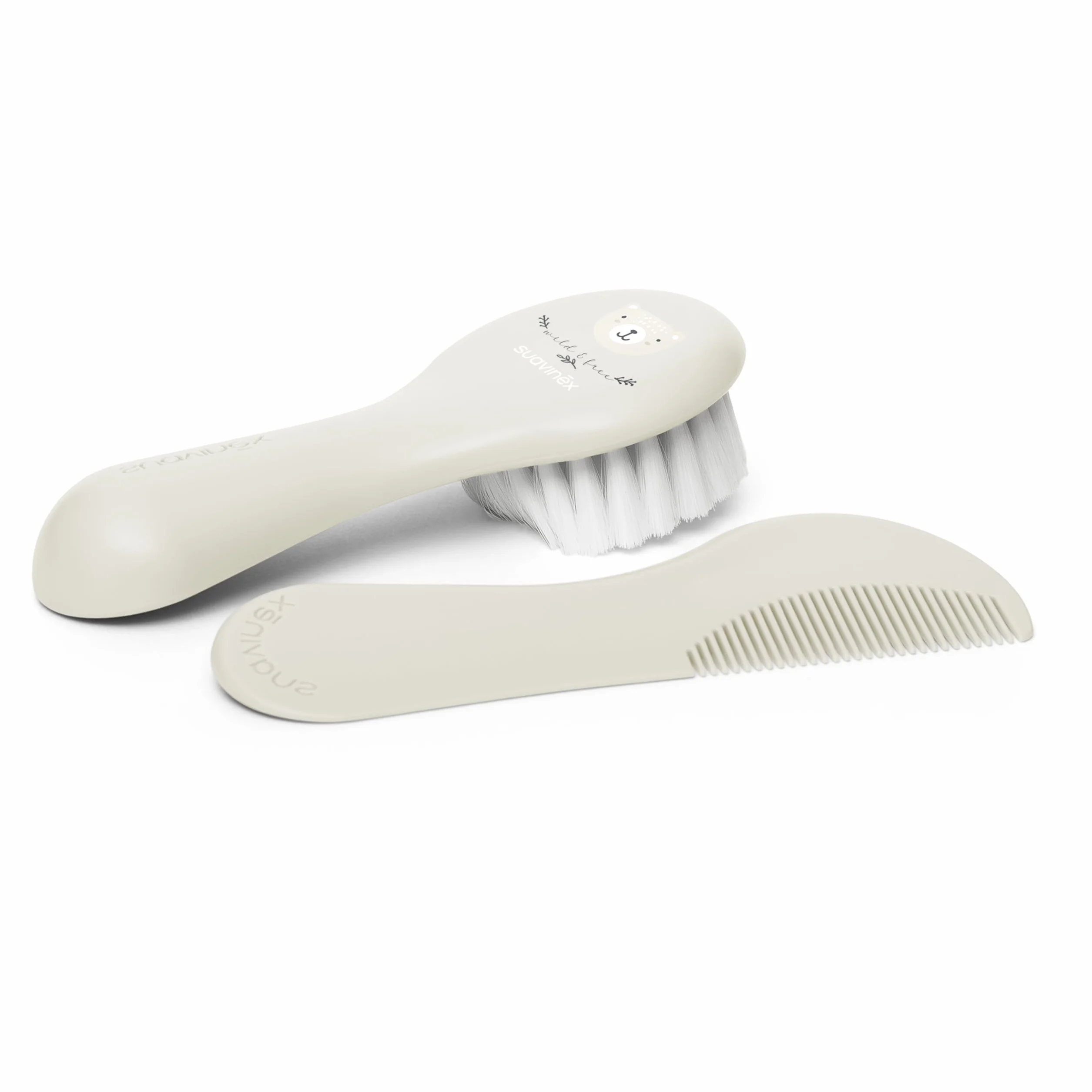 Suavinex Set Spazzola e Pettine per neonati e bambini - Idea Regalo - Beige