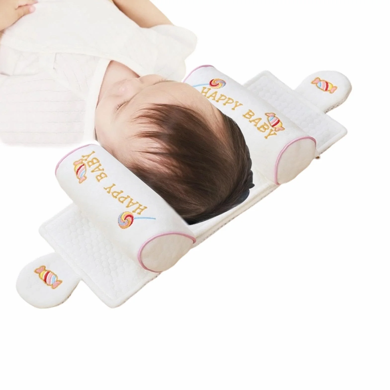 Cuscino Testa Piatta,Traspirante Ergonomico Portatile | Cuscino Bambini Prevenzione Testa Piatta,Riposo E Comfort Casa Viaggio Passeggino Camera Da Ospedale