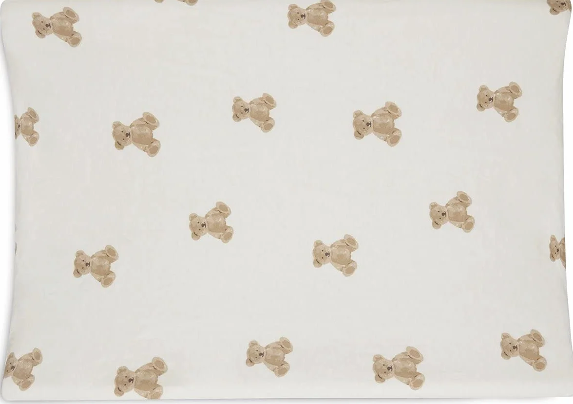 Jollein Coprimaterasso per fasciatoio Teddy Bear, 50 x 70 cm, 100% cotone, Coprimaterasso per fasciatoio Teddy Bear