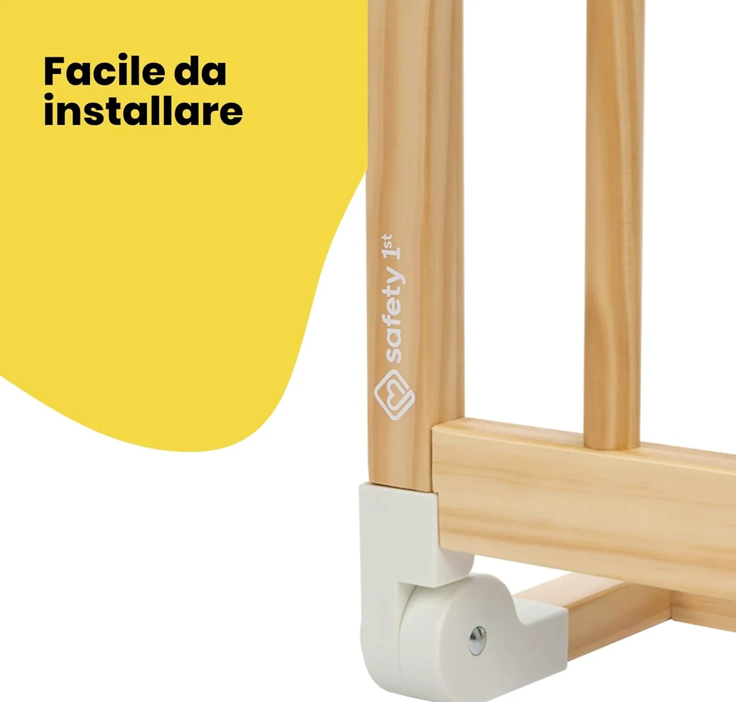 Safety 1st Barriera Letto Legno 110 cm, Sponda 18 Mesi - 5 Anni, Sbarra Letto Bambini, Paracolpi Anti Caduta in Legno Certificato FSC, Facile da Piegare e Conservare, Natural Wood