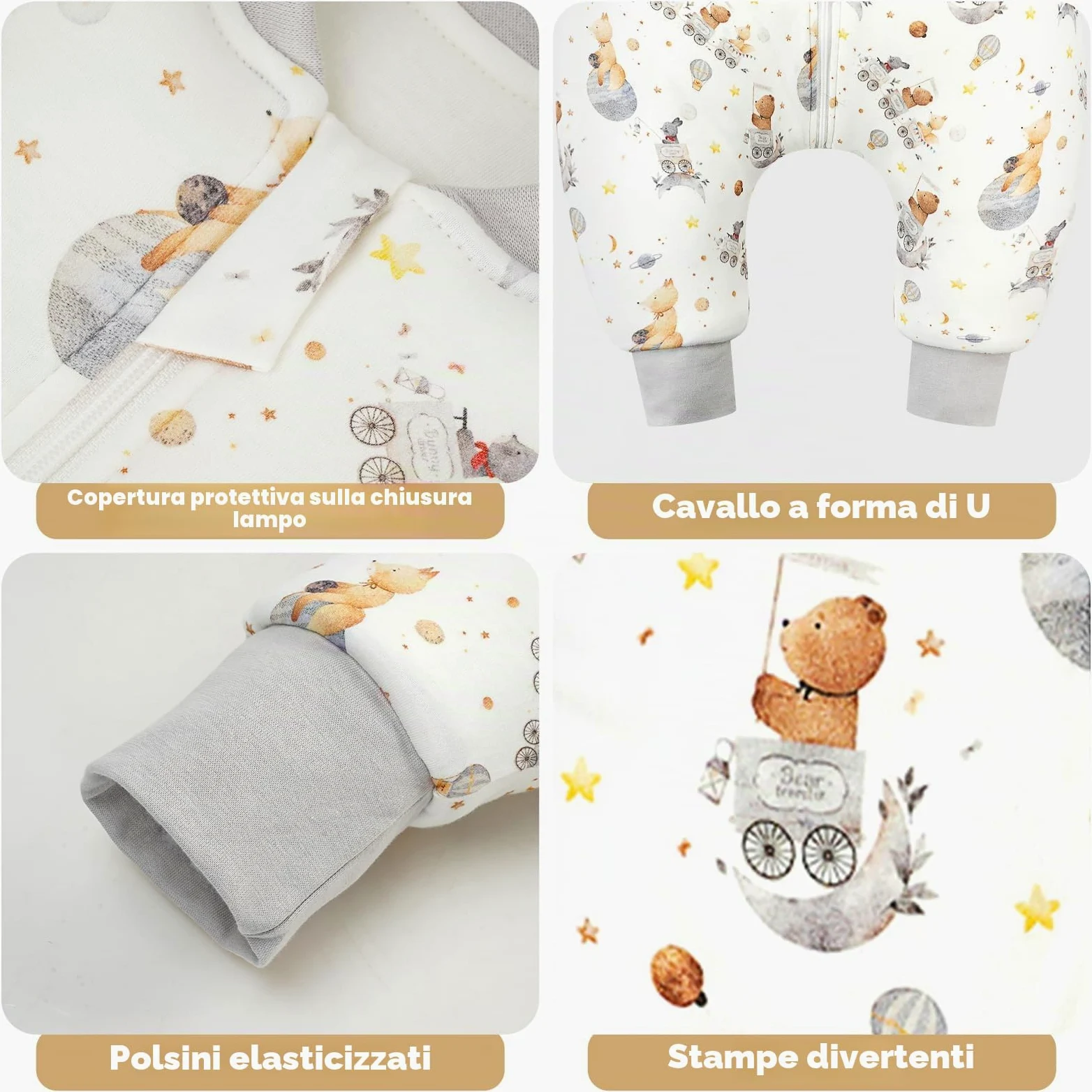 WYTbaby Sacco Nanna con Piedini 3.5 Tog per Bambini, Sacco Nanna Inverno Addensato con Maniche Rimovibili in Cotone, Sacco a Pelo per Neonati e Bambini Piccoli, Ragazzi e Ragazze
