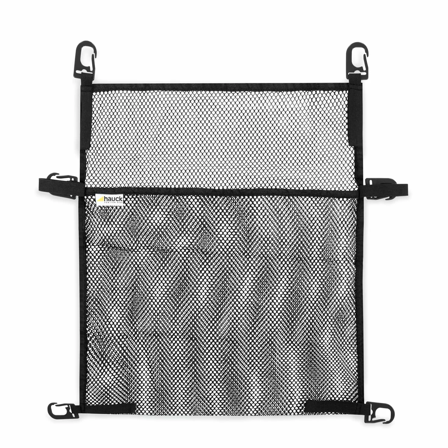 hauck Buy Me, Nero - Borsa Passeggino in Rete con Ganci e Cinghie Elastiche - Borsone Portaoggetti Universale 50 x 36 cm - Facile da Fissare - Veloce da Accedere