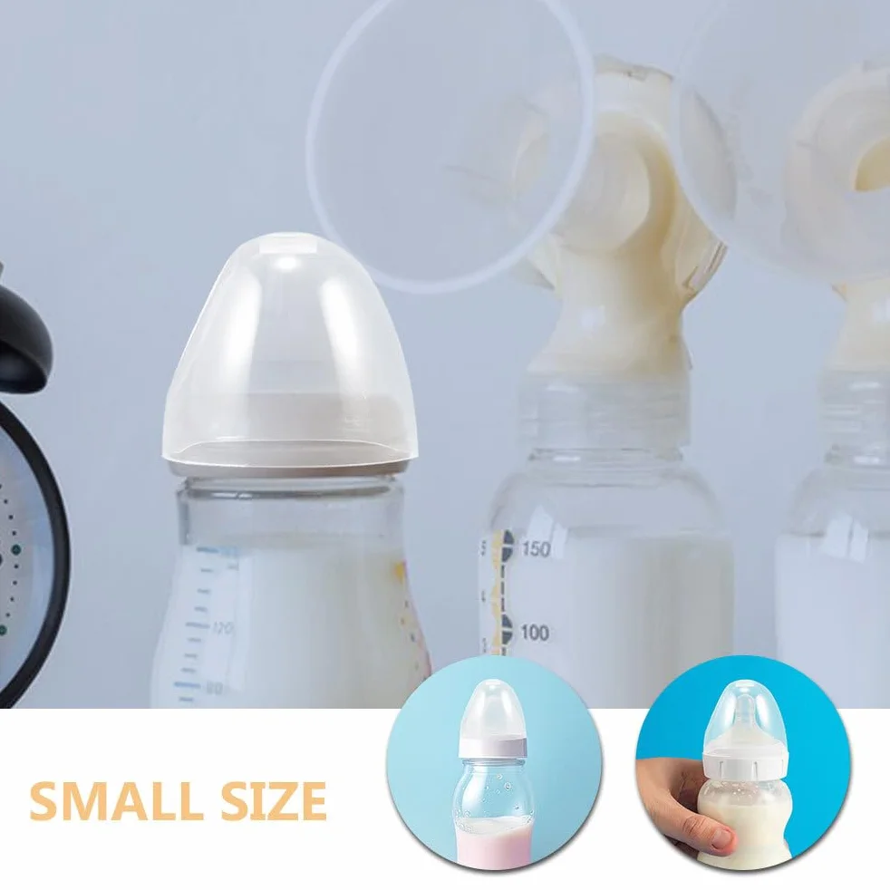 Coperchi Riutilizzabili per Tettarelle Tappo Anti-Perdita in Plastica, Tappi di Ricambio per Bottiglie del Latte a Bocca Larga, Accessori per Allattamento e Protezione Polvere
