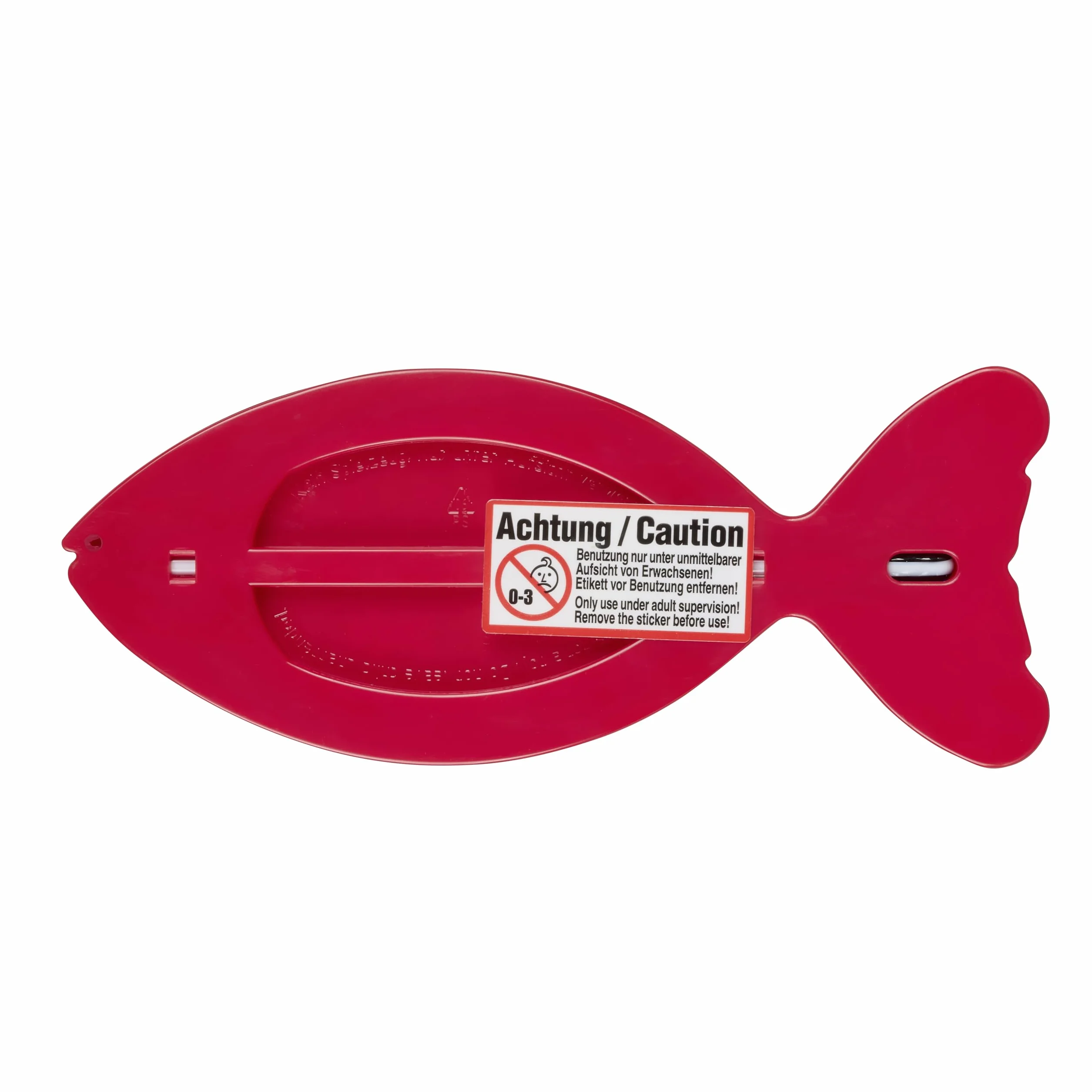 TFA Dostmann Termometro bagnetto analogico Pesce, 14.3017.05, per bambini e neonati, aqua bagno, per piscina, idromassaggio, facile da leger, rosso