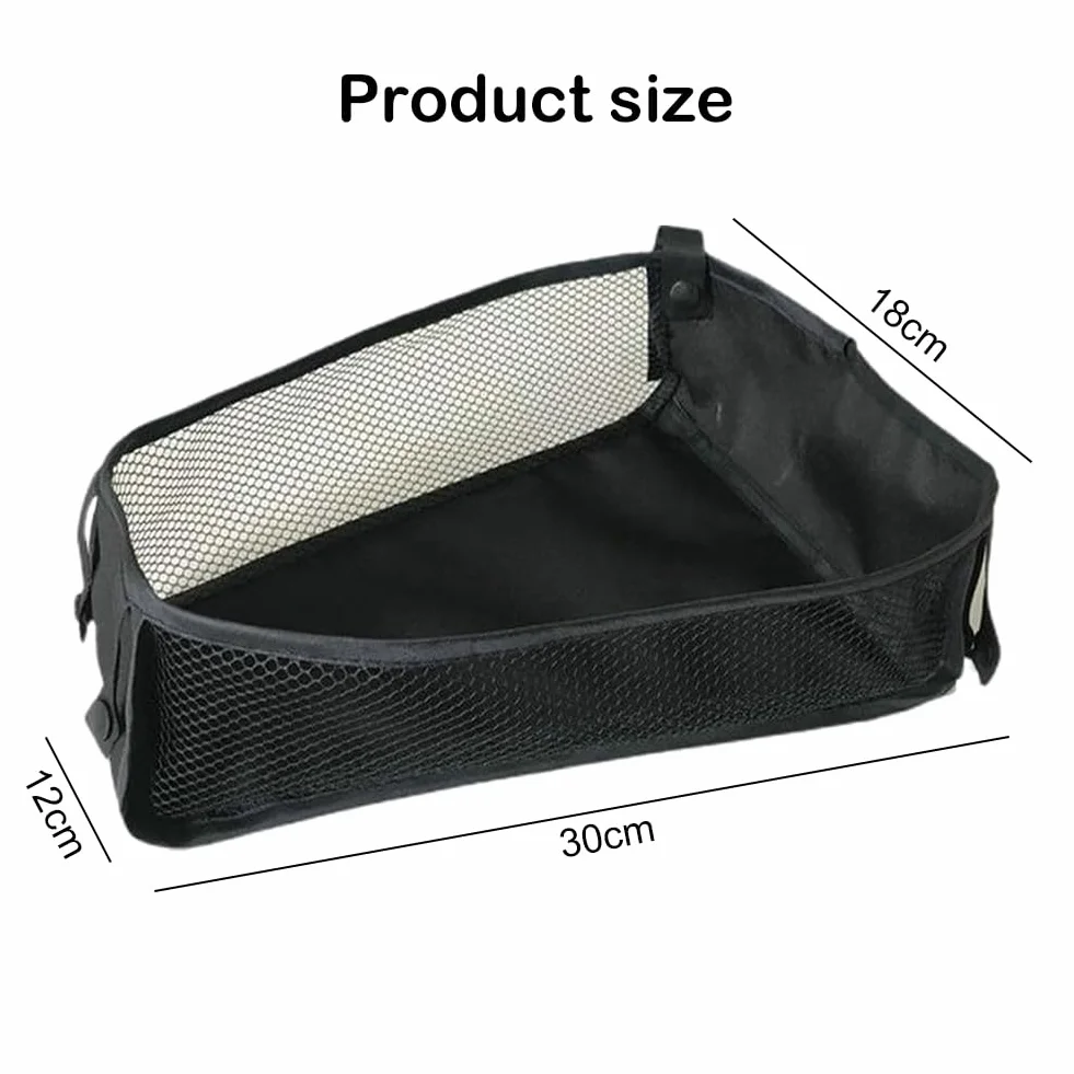 Cestino per Passeggino, Borsa a Rete Portatile per Passeggino, Carrozzina Cestino Inferiore, Borsa Portaoggetti Universale, Fondo da Appendere del Passeggino, per Riporre Prodotti Del Bambino, Nero