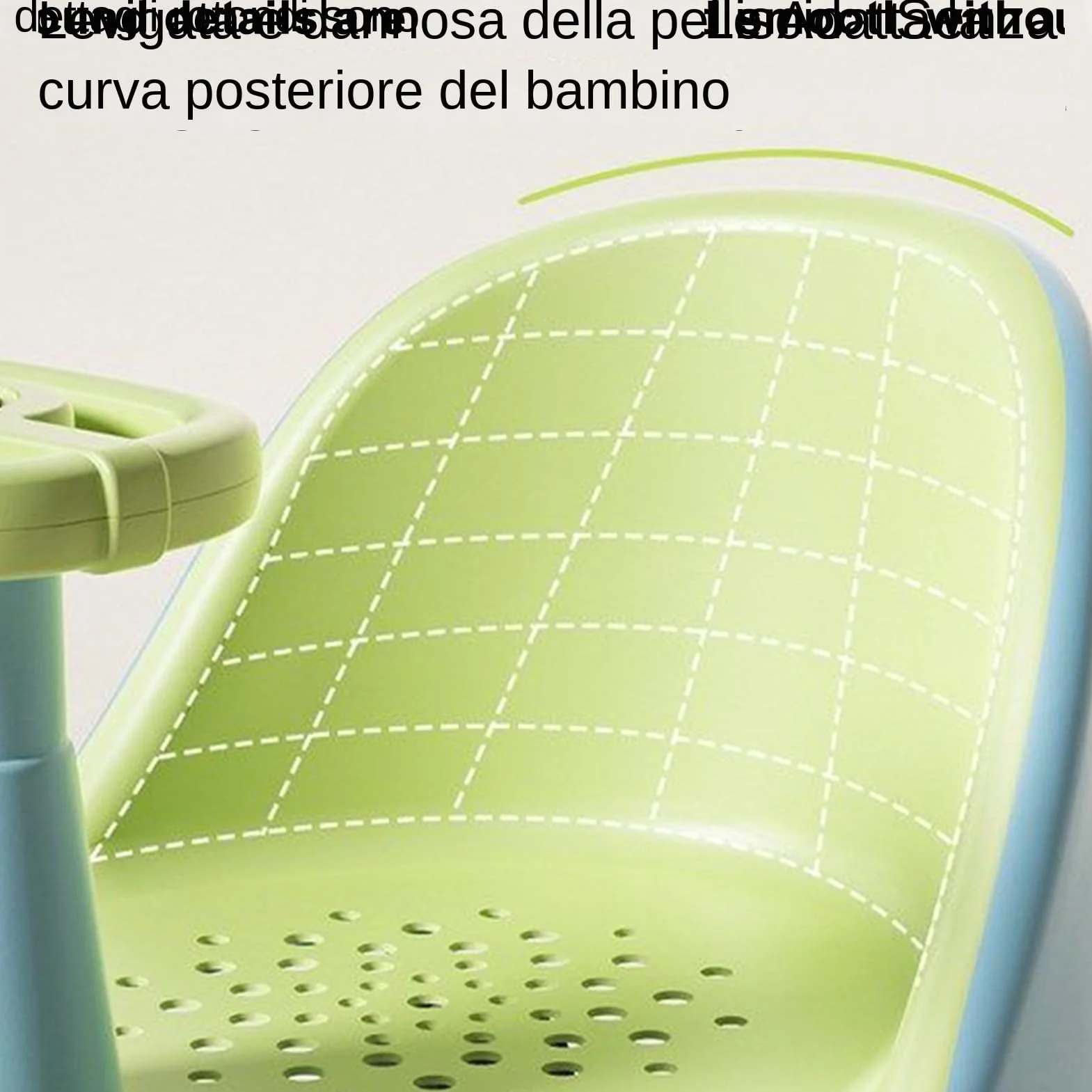 Stabile seggiolino da per bambini, comodo supporto per vasca, dispositivo per lavare i bambini da 10 pollici con struttura robusta, seggiolino da compatto con design portatile, vestibilità