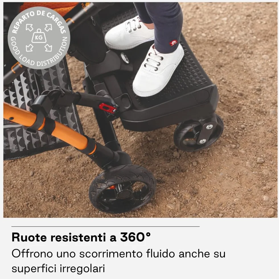 Jané Go Up Pedana Universale Per Passeggini, Per Secondo Bambino, Antiscivolo, 75 x 54 x 45 cm, 1 Kg, 4, 512 milliliters, 1 kilograms, 0, 1