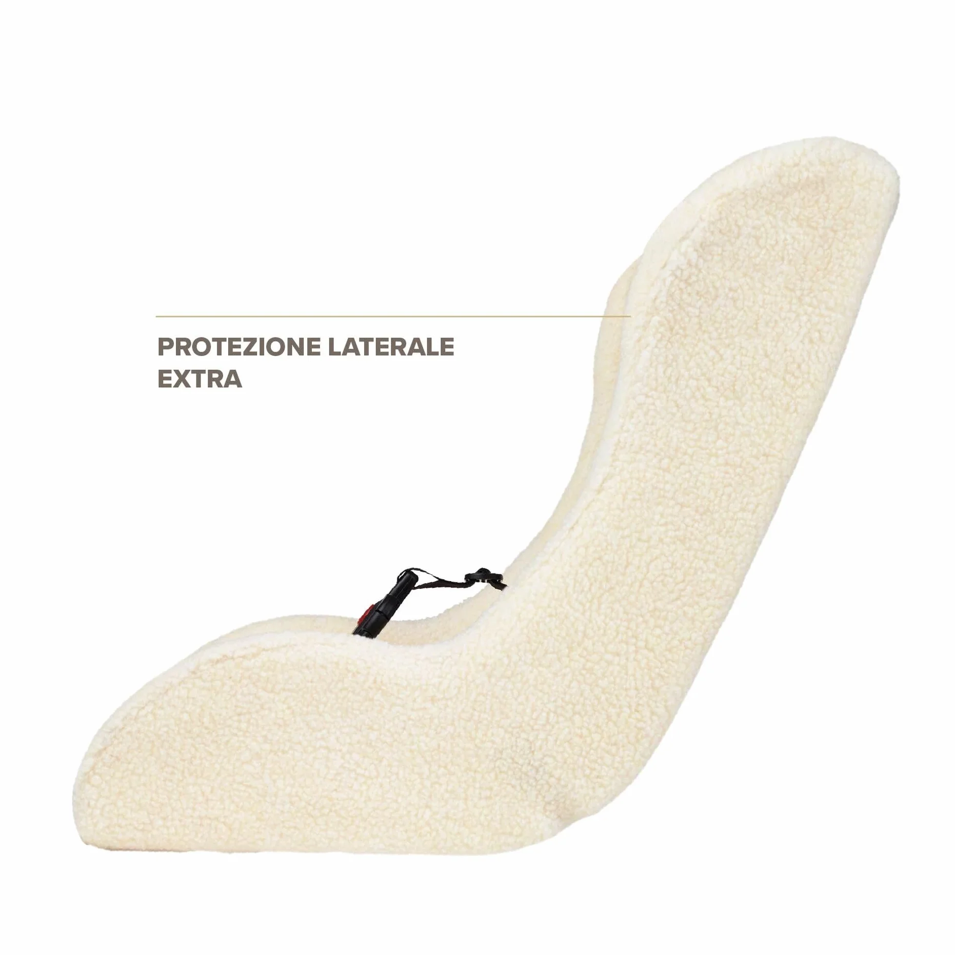 POLISPORT 8015000022 – Mini Pelican Fleece Riduttore Seduta Bebè con Cintura a 3 Punti per Rimorchio, Passeggino e Bici Cargo – Caldo, Sicuro e Compatibile per Bambini da 7 a 18 Mesi, Bianco