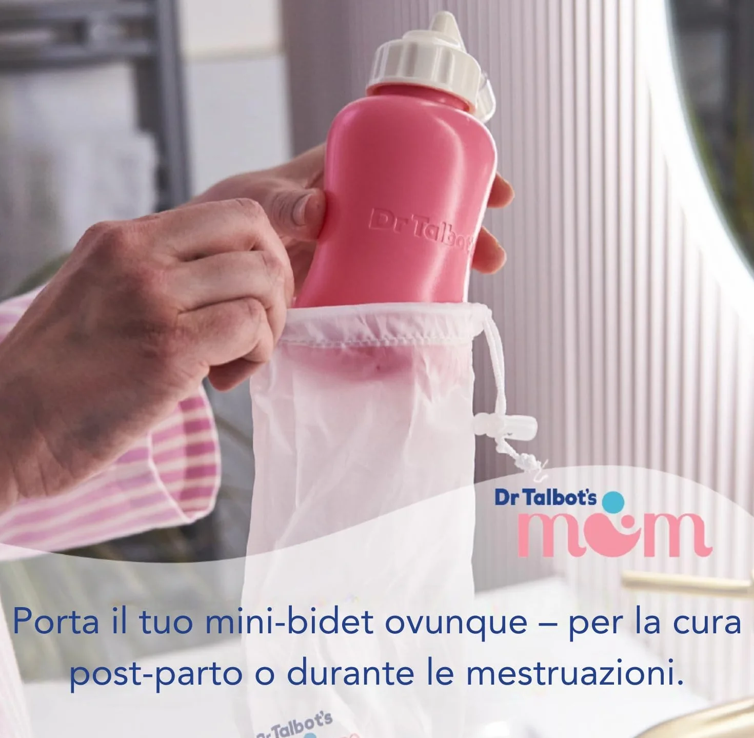 Nuby Dr. Talbot’s Mom Bidet Portatile Post-Parto 360ml | Silicone | Salute Materna | Con Borsa per la Conservazione