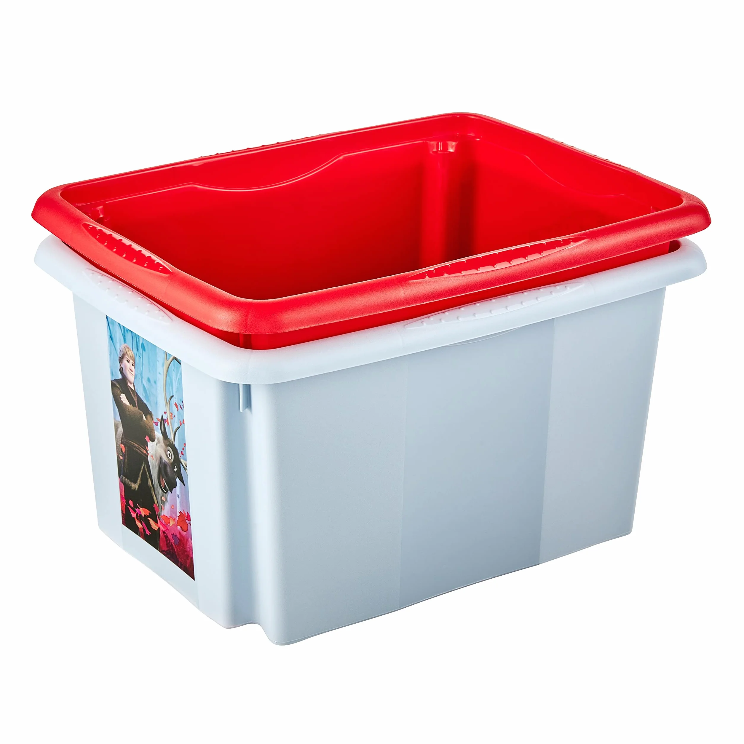 keeeper Frozen 2 - Scatola portaoggetti con coperchio, girevole e impilabile, per bambini, 15 l, colore: Blu