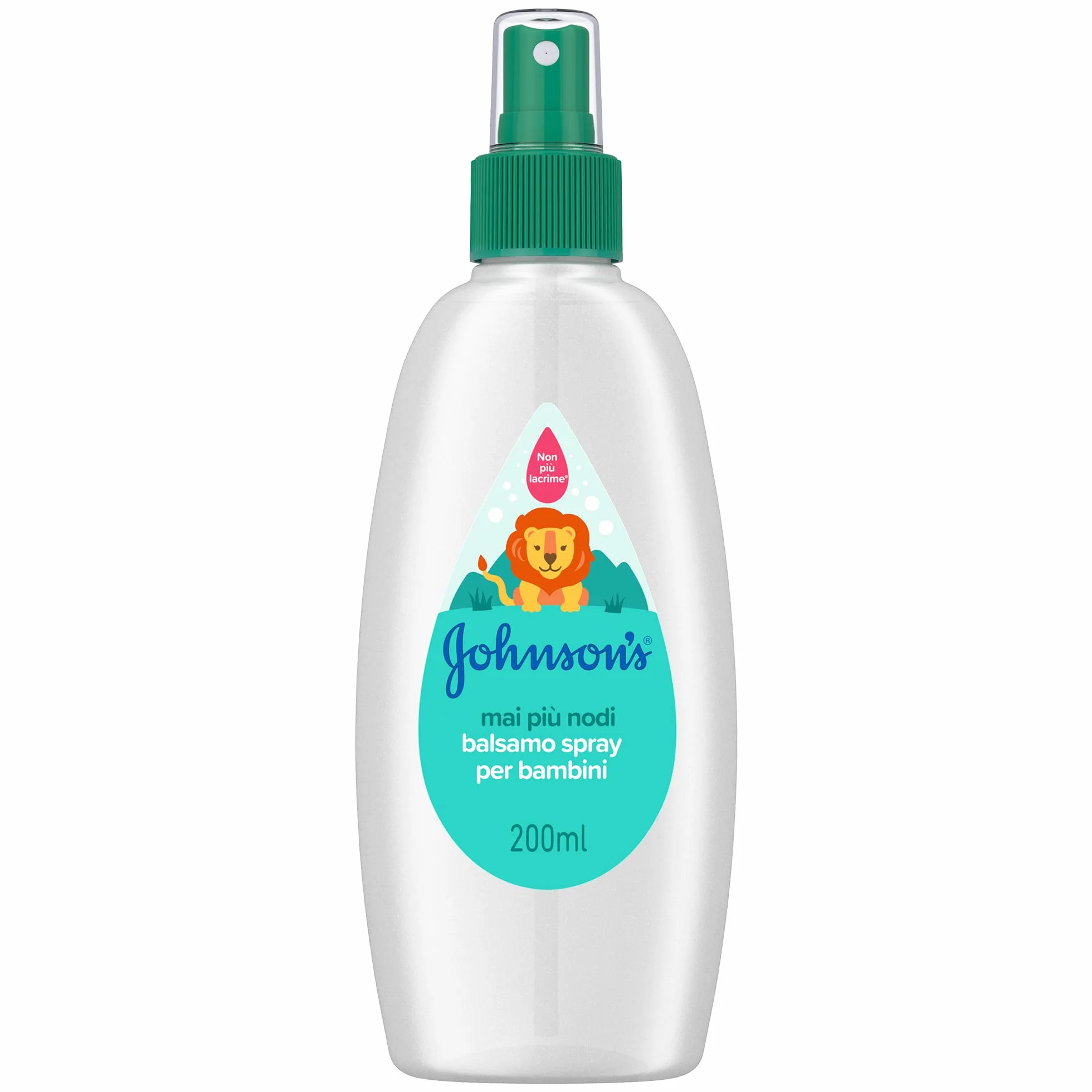 Johnson's Baby Mai Più Nodi Balsamo Spray per Bambini, Balsamo bambini districante, Balsamo capelli bambini con formula Non Più Lacrime, Leave in conditioner anche per capelli lunghi o ricci, 200 ml