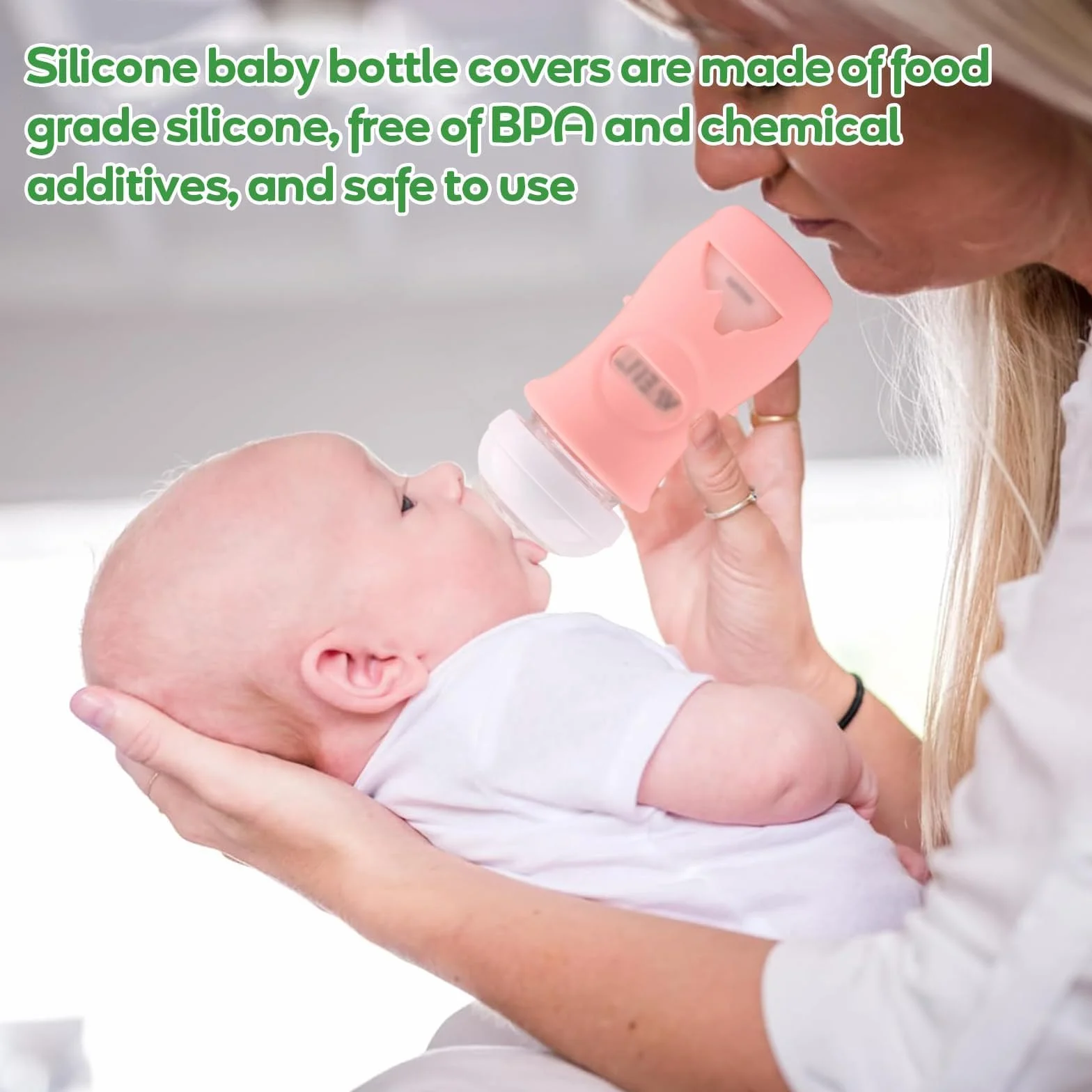 Avent Biberon in Vetro Naturale con Coperchio in Silicone Portabiberon Infrangibile Compatibile con Biberon in Vetro Naturale da 8 Once, Senza BPA, Confezione da 3