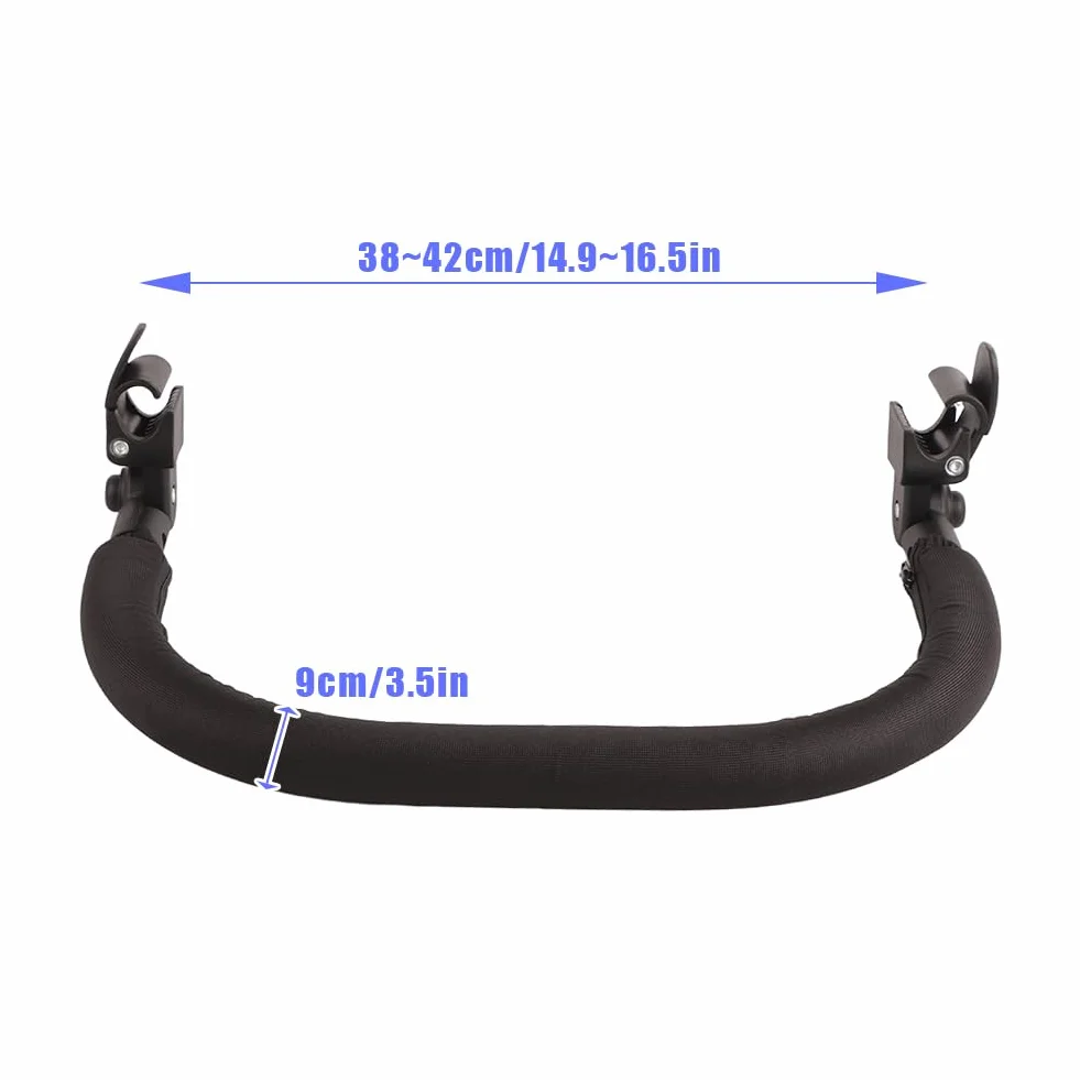 Bracciolo per Passeggino, Barra Paraurti Maniglia Universale Barre di Ricambio Corrimano Regolabile Balaustra Sicura Carrello con Asta Staccabile Accessori Ringhiera Estensibile