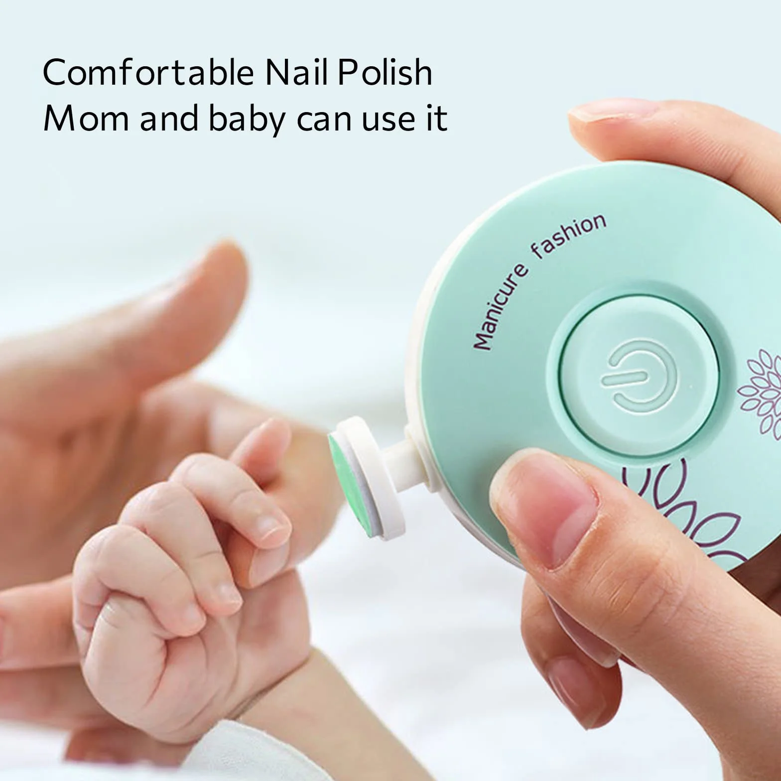 Lima elettrica per unghie,Tagliaunghie Neonato,Gratis 2 batterie,Lima per unghie elettrica per bambini 6 in 1 Lima per Unghie elettrica per Bambini con Testine Abrasive