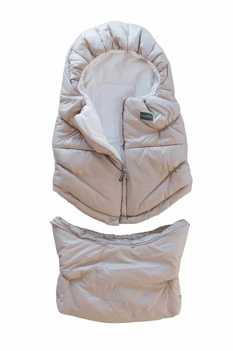 BAMBOOM Iglo Combi Sacco Invernale per passeggino Ovetto e Carrozzina Light Sand