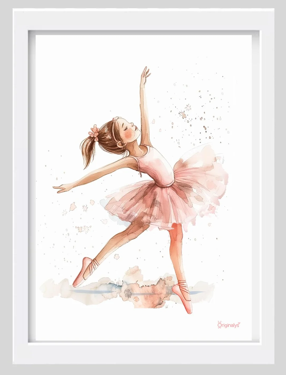 Originalys Ballerine, 3 posters in formato A4, per cameretta dei bambina, poster di ballerine dai toni rosa, poster decorativi per bambina. in formato DIN A4 (cornice non inclusa)
