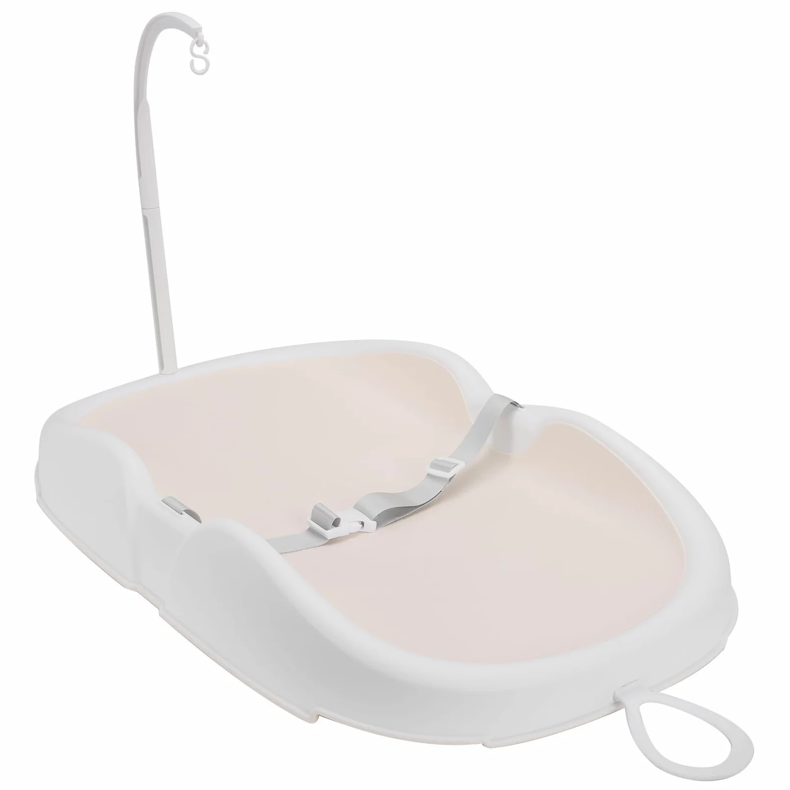 Bewinner Fasciatoio Portatile per Pannolini per Neonati Stazione di Balneazione per Neonati per Mamme in Viaggio in Plastica 28,74x16,14 Pollici (Beige)