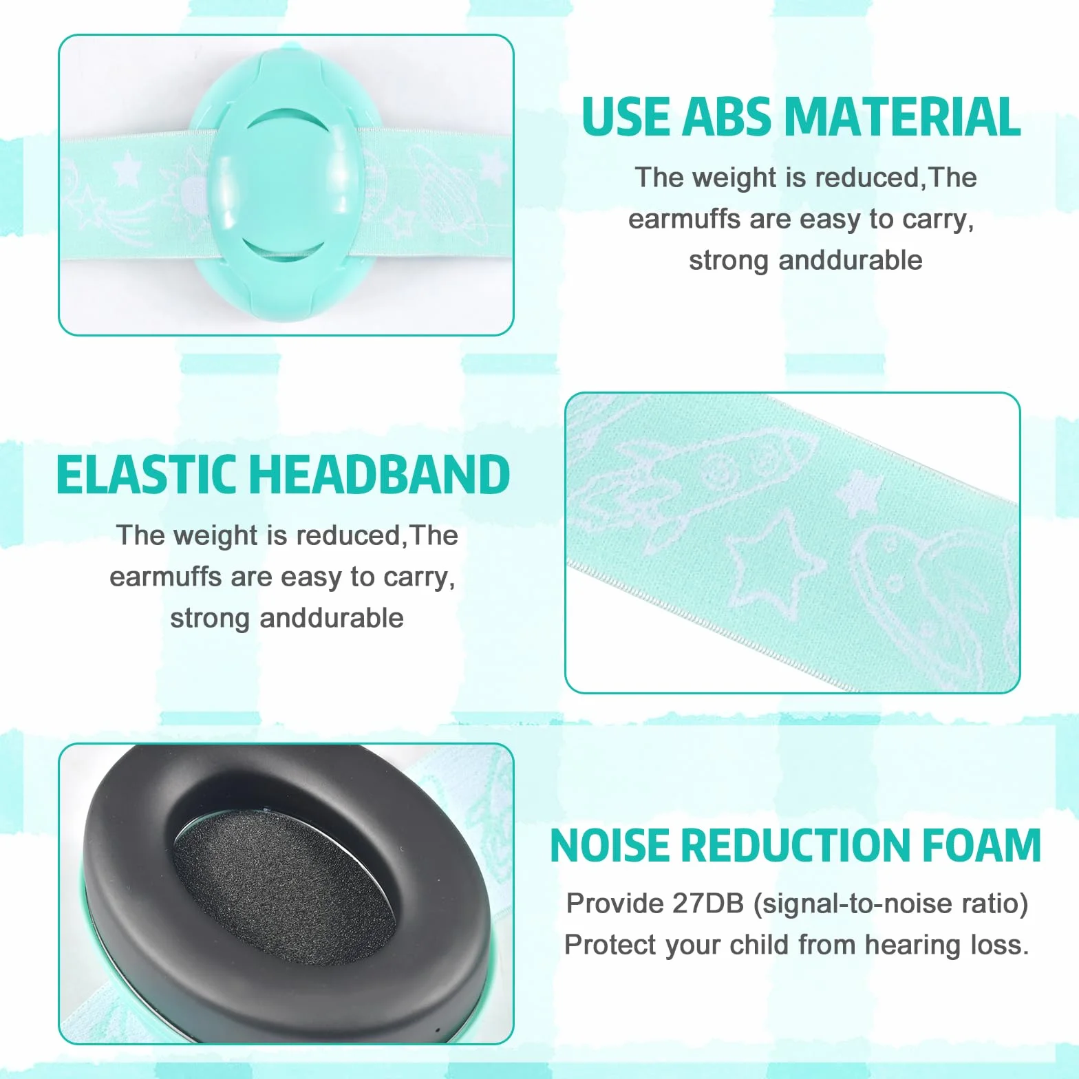 forhome Cuffie Antirumore Bambini, Protezione acustica per bambini, Cuffie Neonato Antirumore, Paraorecchie Pieghevoli, Adatto per Neonati di età Compresa tra 0 e 2 Anni (verde)