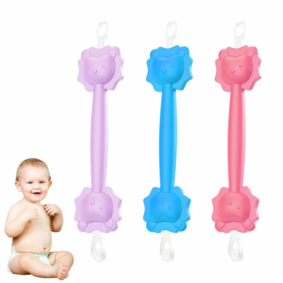 3 pezzi Nasenreiniger Baby, Igienico, Adatto per Casa e Viaggi, Silicone Orange Booger Remover Stick di Rimozione del Cerume, Uso Sicuro per la Cura del Neonato, Orecchie Bambini, Ear Cleaner