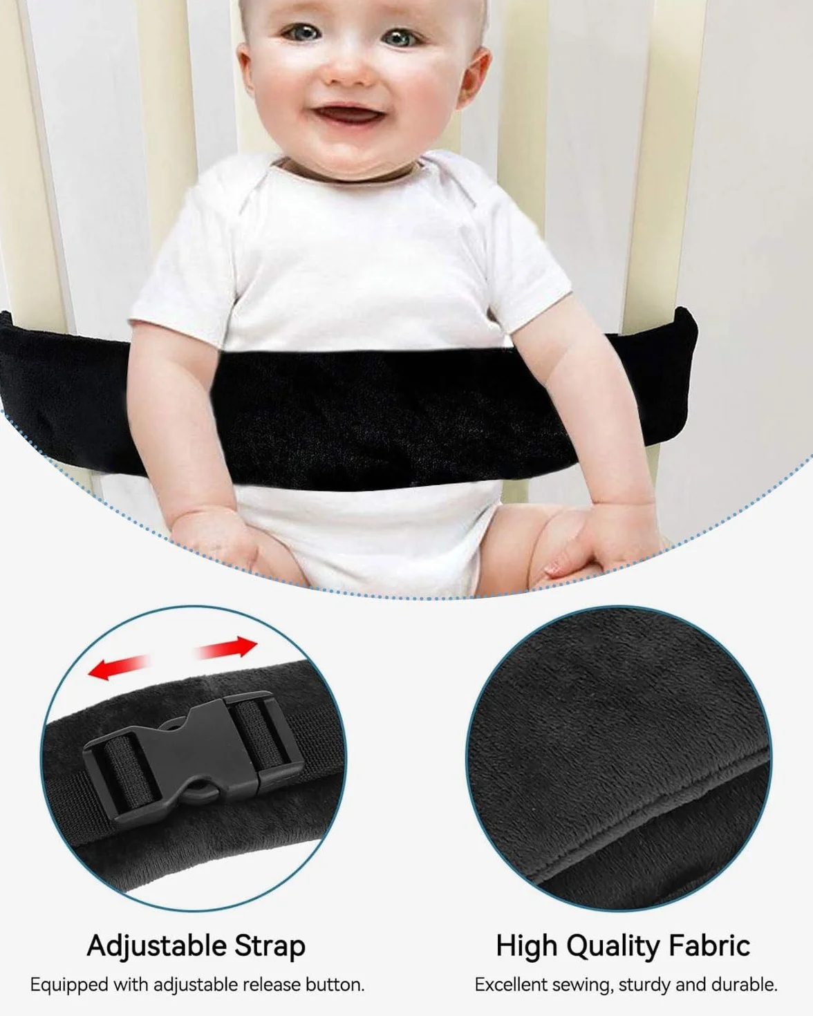 Cinture Seggiolone Pappa Universale, Cinturino Sicurezza,Bretelle e cinture per passeggino,Clip Cinghia Seggiolino, Adatto per Sdraietta Neonati, Sedie e Carrelli