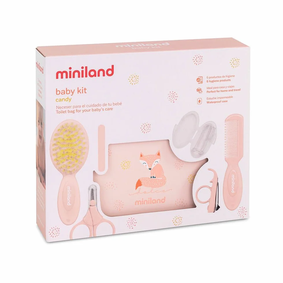 Miniland Baby Kit Candy. Borsa da toilette con articoli per la cura del bambino.