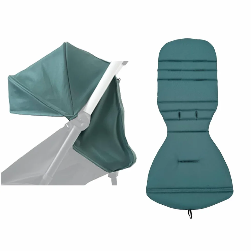 Baldacchino e cuscino per seggiolino per passeggino compatibili con Babyzen YOYO 2 e YOYO+, kit di ricambio di accessori per passeggino, tessuto impermeabile a doppio strato (blu acqua)