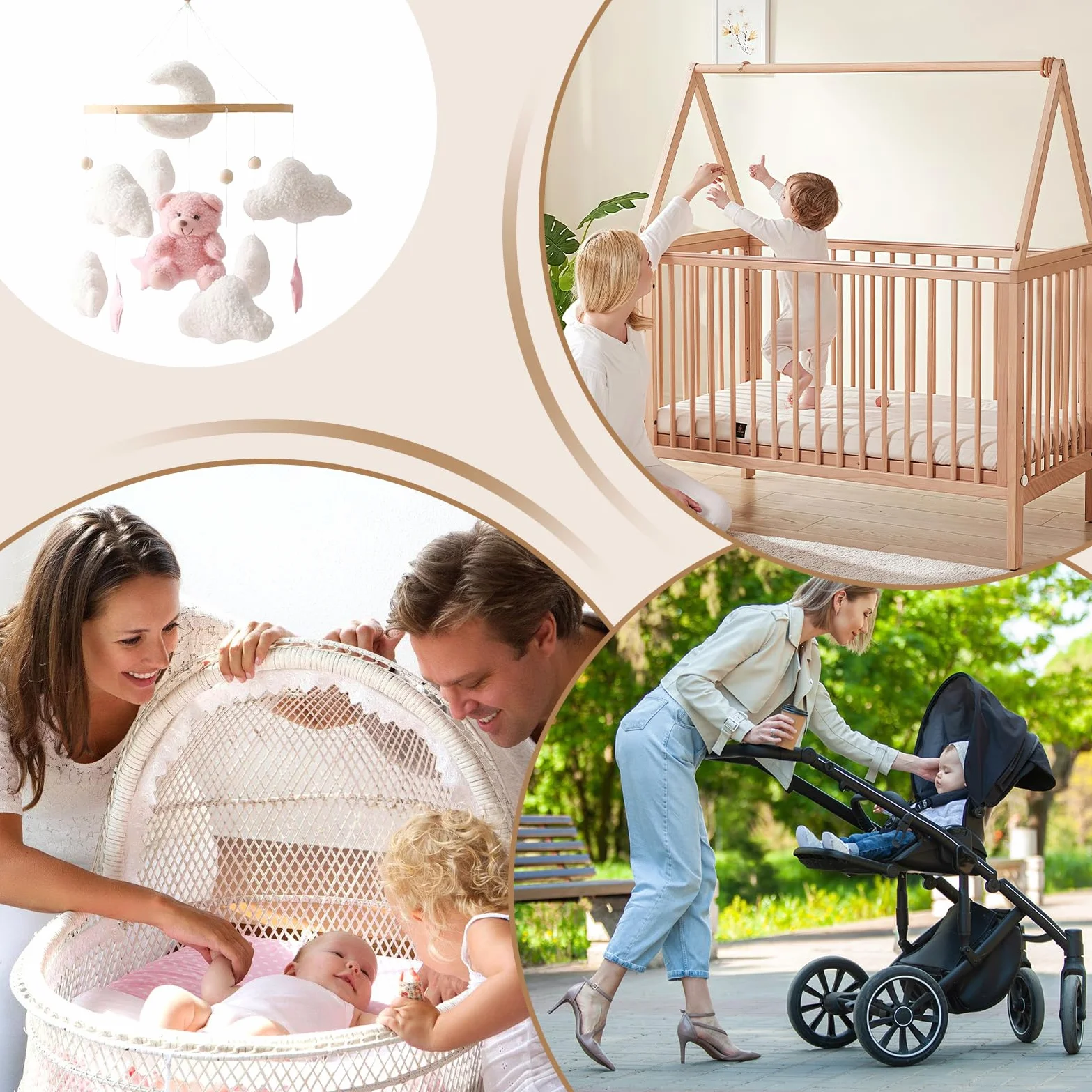 Mobile Bambino Romantico, Giocattolo sensoriale estetico, Sospendibile, | Mobile Baby Con Stelle Per Camera Da Letto Soggiorno Parete Finestra Soffitto Ragazzi Ragazze Età