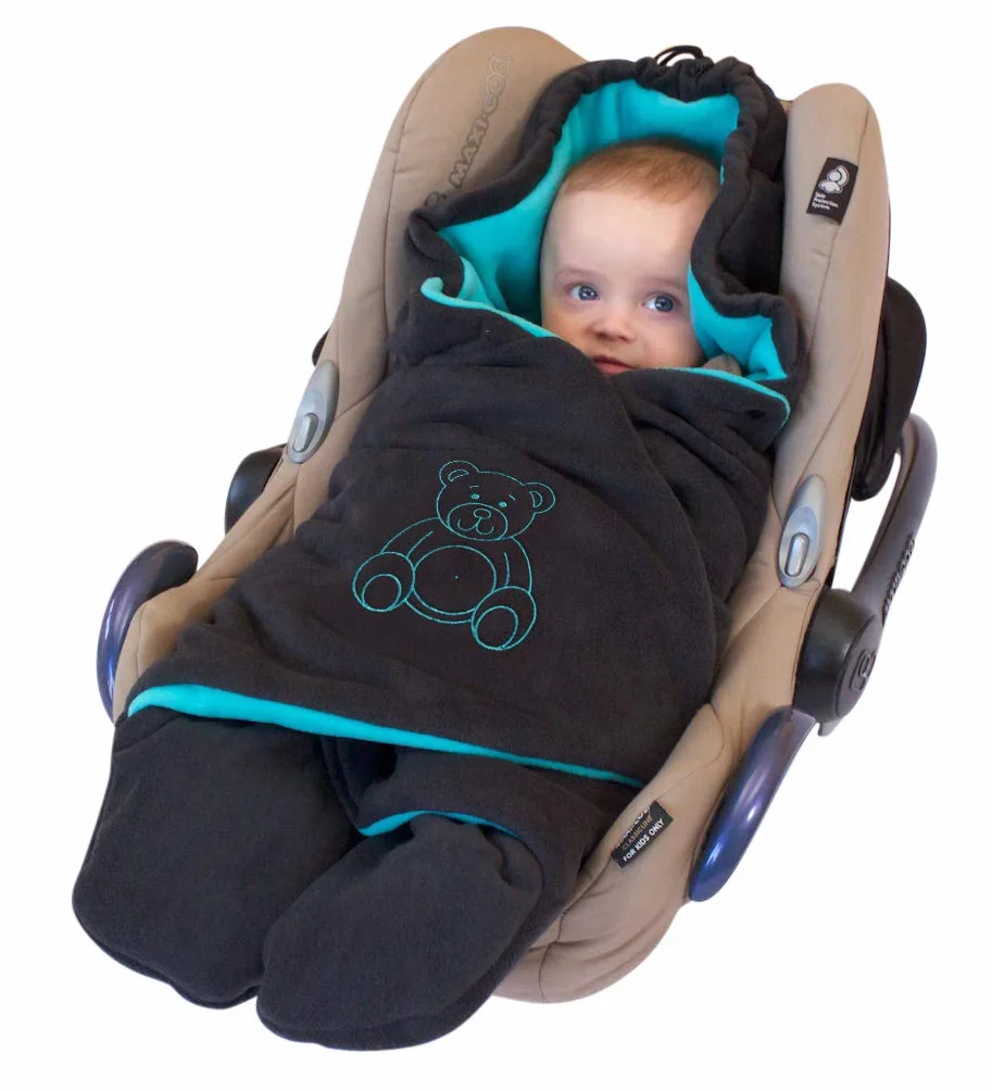 ByBoom, “l’originale con l’orsetto” - Coperta invernale universale per seggiolino dell’auto, per carrozzina, passeggino o lettino per bambini