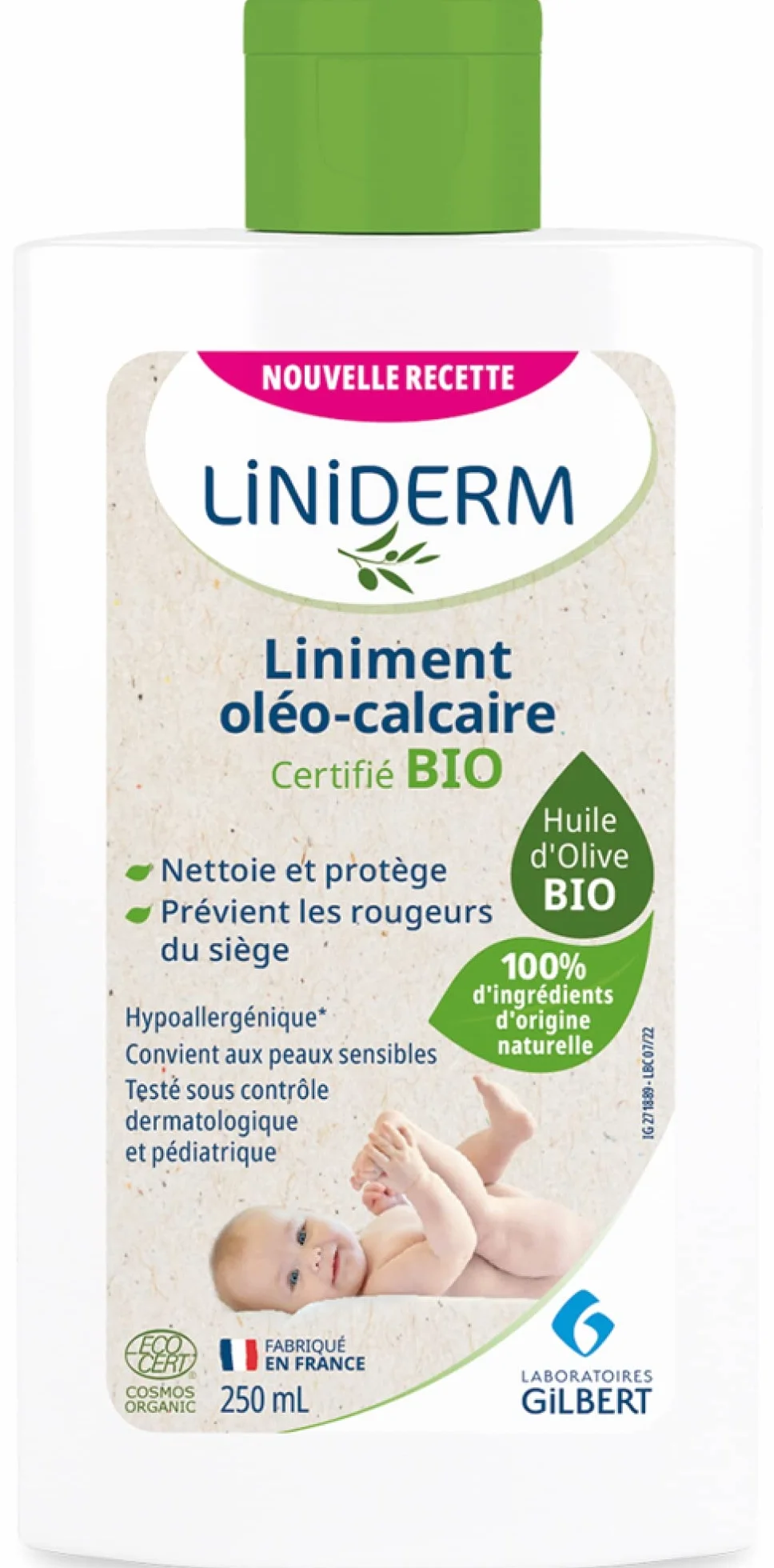 Gilbert Liniderm Liniment Oléo-Calcaire Bio 250 ml