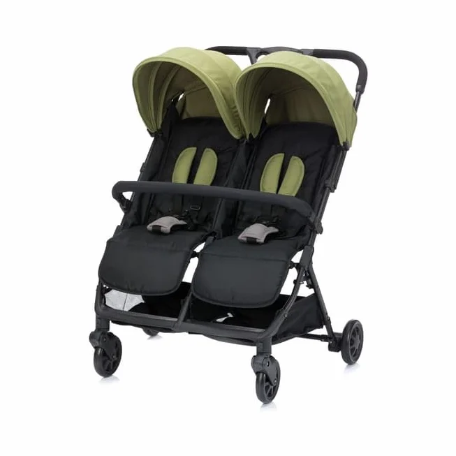 Fillikid Passeggino gemellare e fratelli gemelli – solo 10,2 kg e 78 cm di spessore, con posizione sdraiata, sedili regolabili indipendentemente, cintura a 5 punti e sospensioni – portata fino a 30 kg