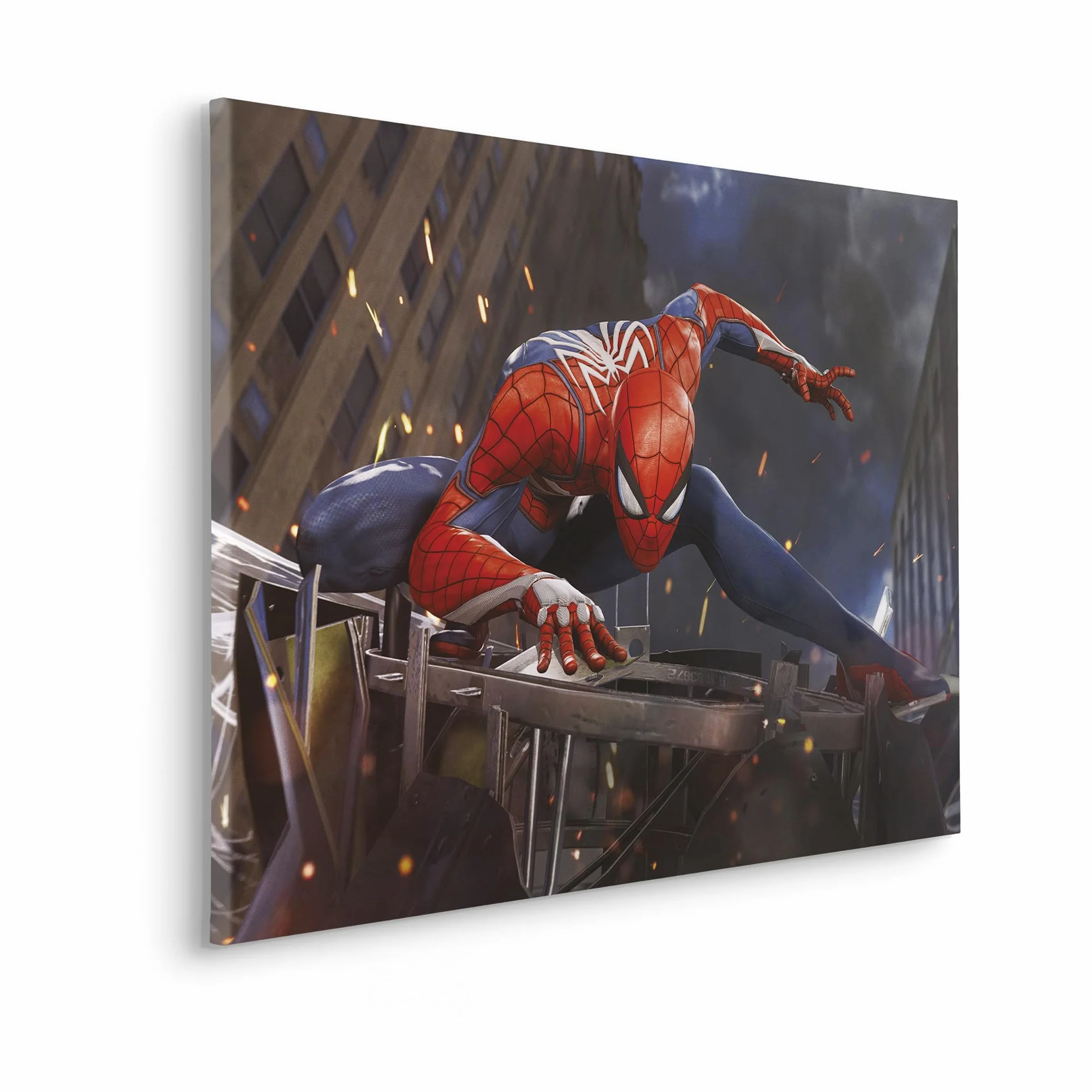 Komar Keilrahmenbild - Marvel Spider-Man Landing - Größe: 90 x 60 cm
