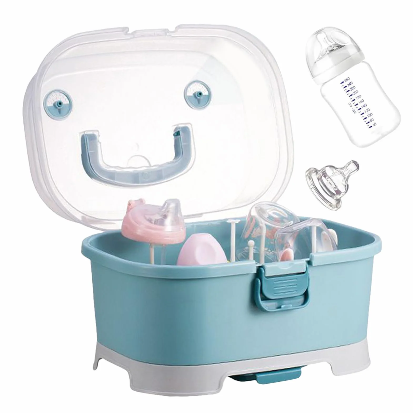 Porta Del Biberon, Scatola Di Stoccaggio Delle Bottiglie Per Bambini Con Coperture Rimovibili, Organizzatori A Prova Polvere, Portatile Bottiglie Alimentazione Alimentare Il Bambino