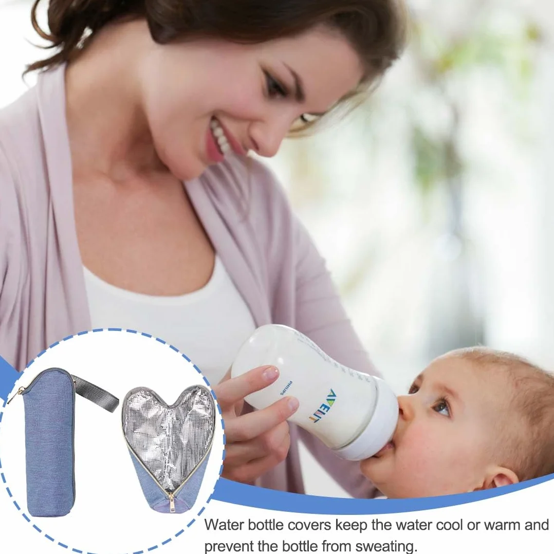XPEX Borsa Termica Isotermica per Biberon e Neonato - Borsa Termica con Strato Isolante per Allattamento（Viola）