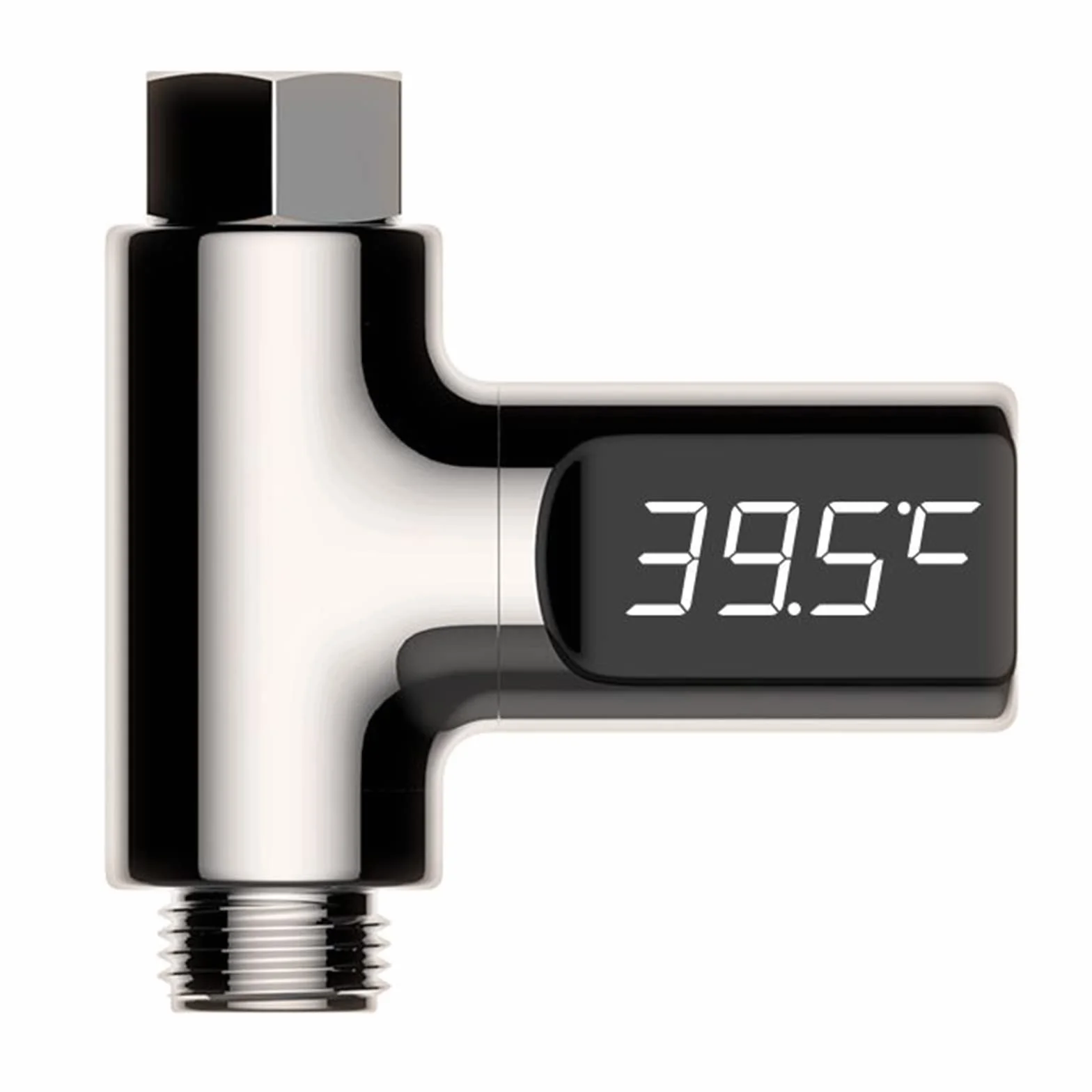 Chesoon Termometro da doccia a lettura istantanea con display digitale a LED 5-85℃ Luce alimentata ad acqua per bagnetto schermo rotante a 360° per casa bagno cucina