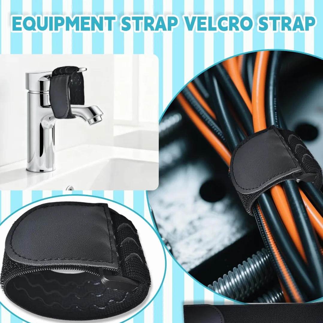 Protezione per Bambini, Impedisce ai Bambini di Aprire il Rubinetto, Sicurezza dell'Acqua per Bambini, Banda Elastica in Velcro, Rubinetto, Per Cucina, Bagno (2 Pezzi, Nero, 5 * 30 cm)