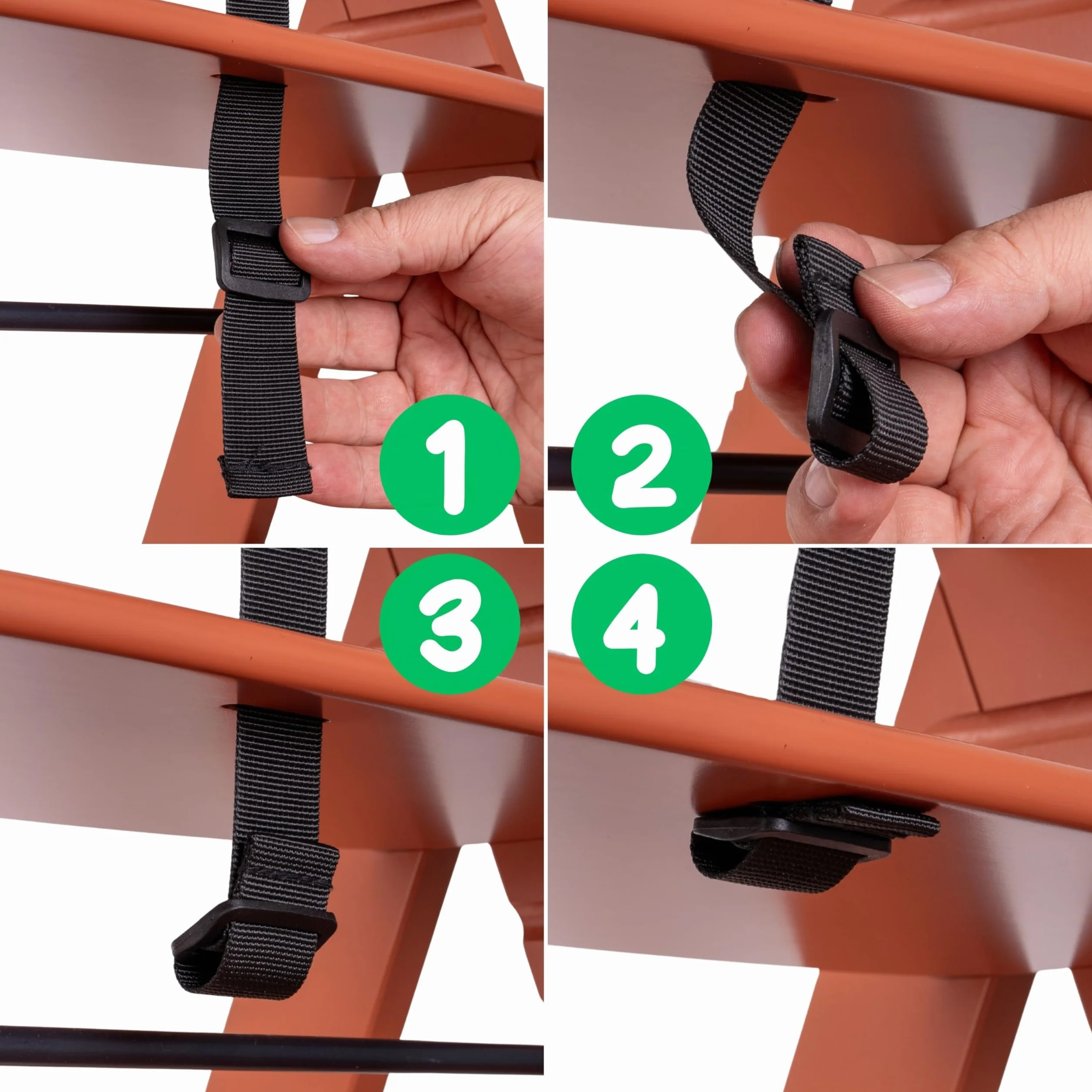 Cinghia inguinale con protezione per cintura per seggiolone, confezione da 2, in nero, cinghie per cintura compatibili con Hauck Alpha Beta, Stokke Tripp Trapp, roba e molti altri